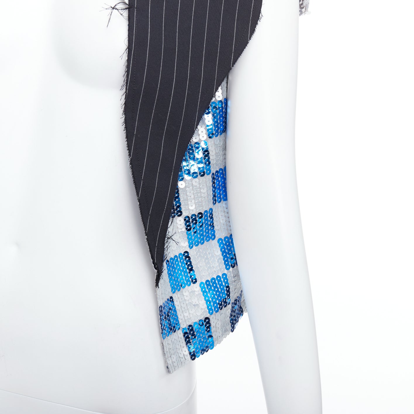 Comme Des Garcons Checkered Sequin Vest - Detail 2