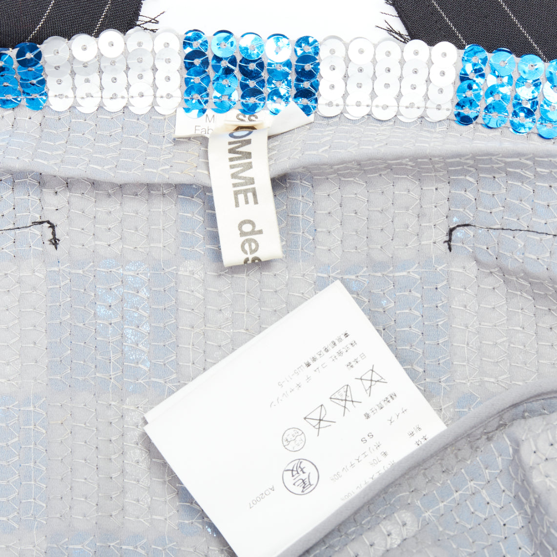 Comme Des Garcons Checkered Sequin Vest - Image 10