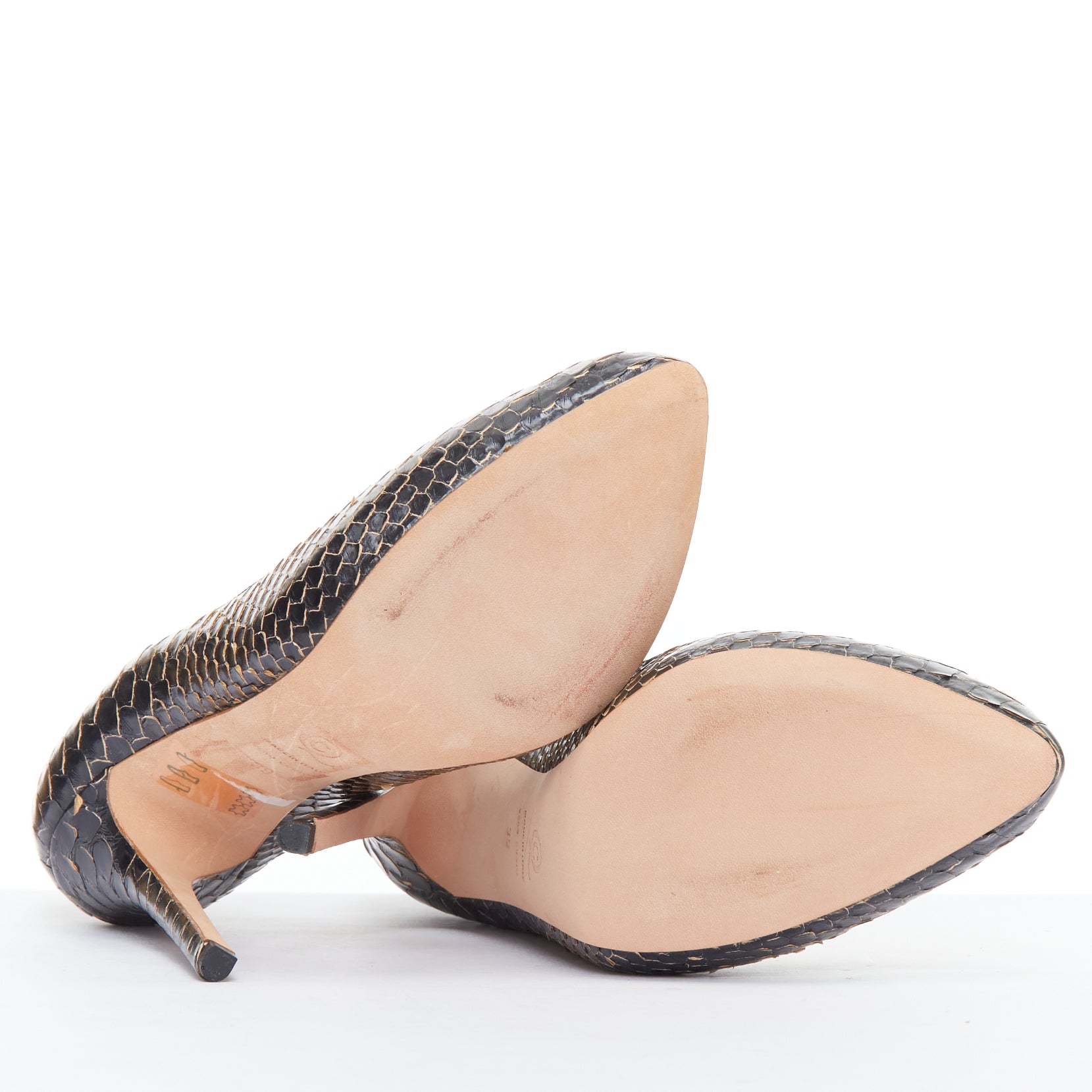 Alexander Mcqueen Scaled Leather Pumps - Image 13