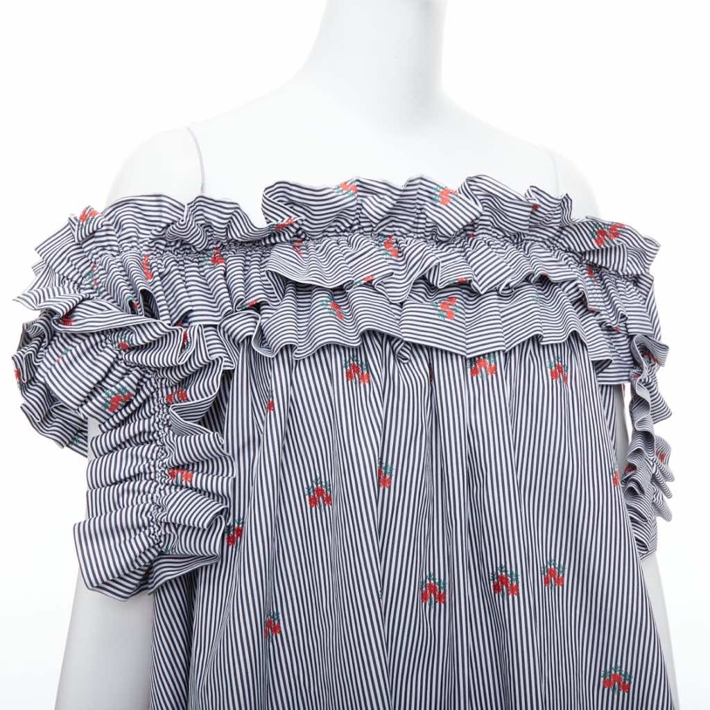 Alexander Mcqueen Pinstripe Tent Dress - Back view