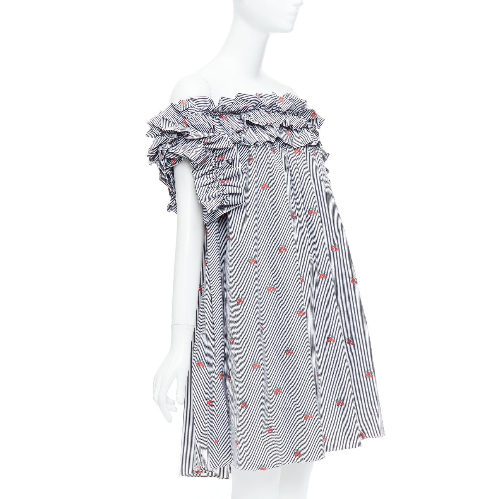 Alexander Mcqueen Pinstripe Tent Dress - Image 6