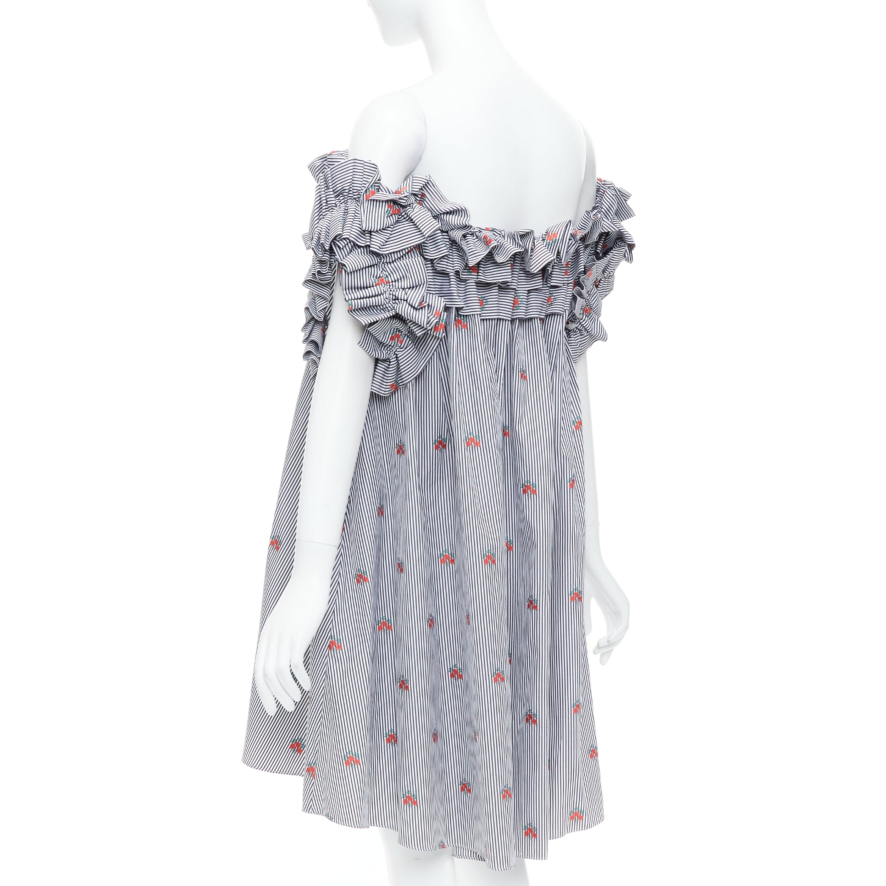 Alexander Mcqueen Pinstripe Tent Dress - Detail 1