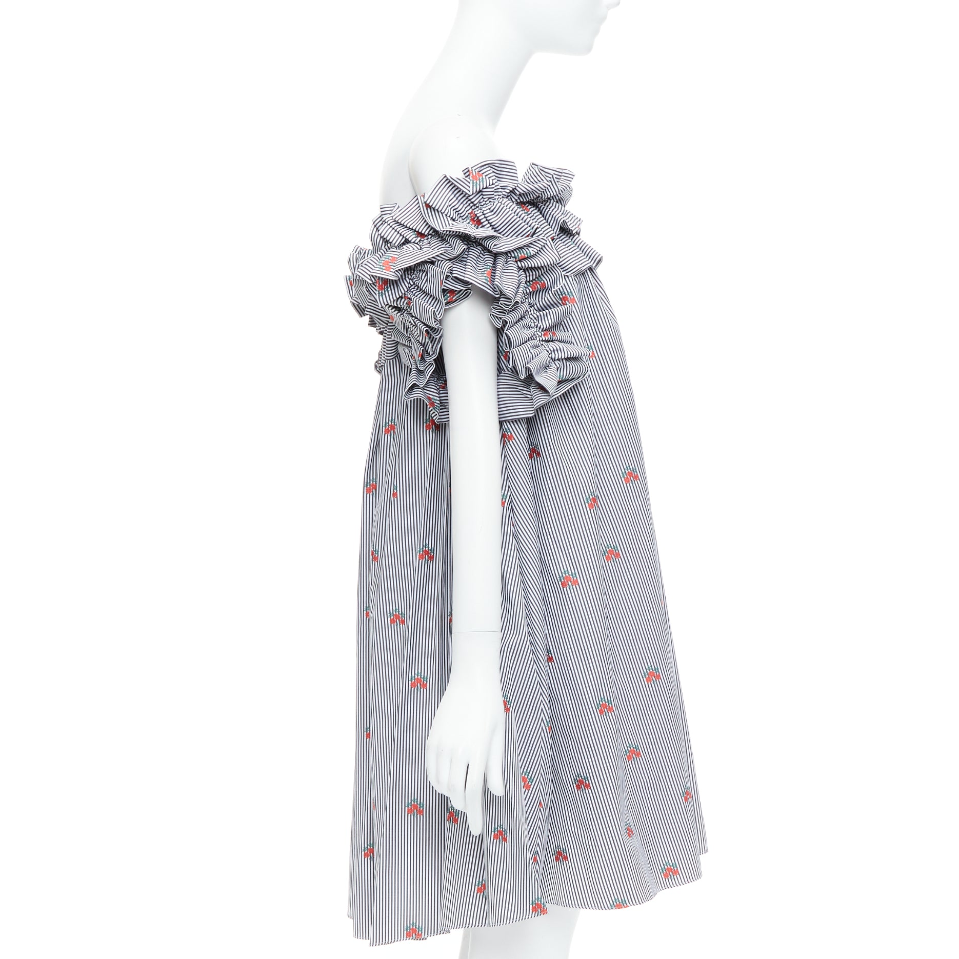 Alexander Mcqueen Pinstripe Tent Dress - 4