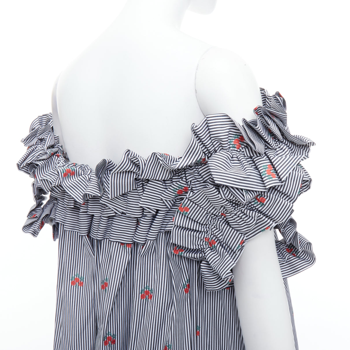 Alexander Mcqueen Pinstripe Tent Dress - Detail 2