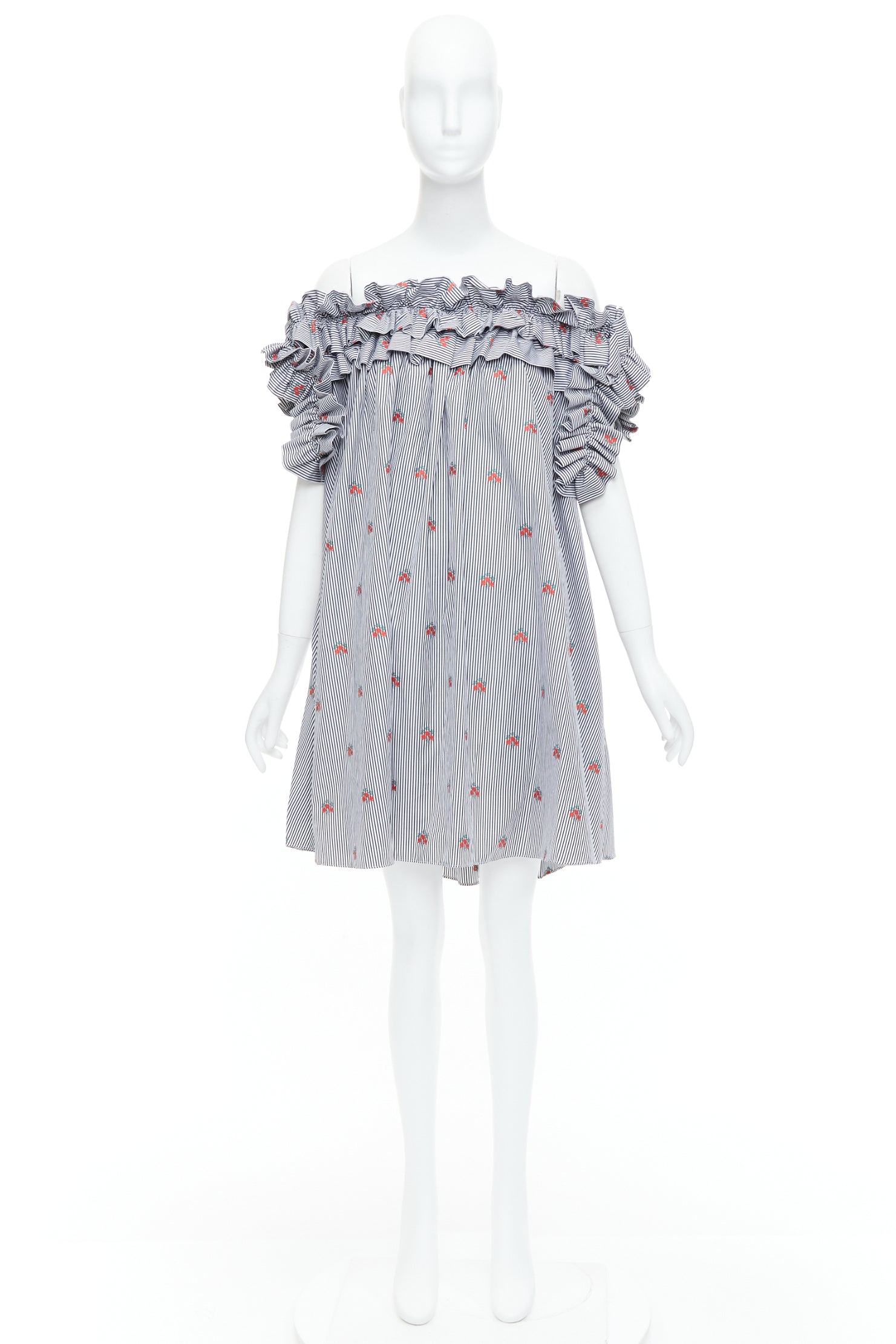 Alexander Mcqueen Pinstripe Tent Dress - Image 12