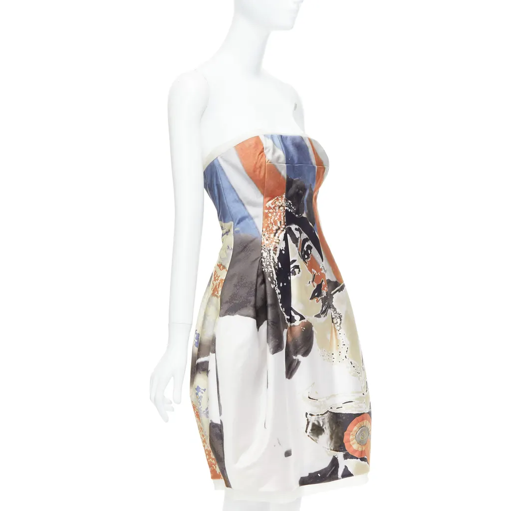 Alexander McQueen Queen Elizabeth Dress Ecru Silk Never worn, with tag - Inside View
