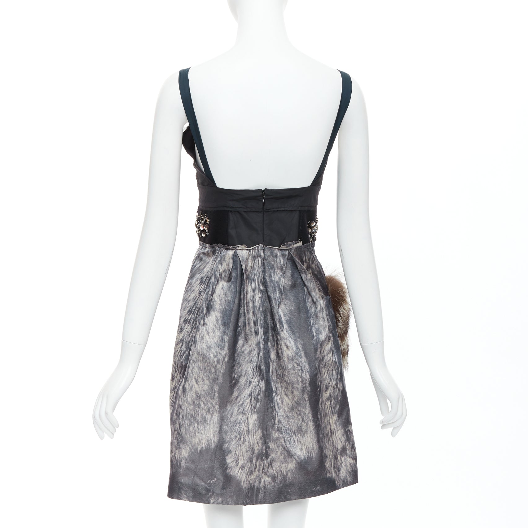 Prada Fur Bolts Dress - Side view