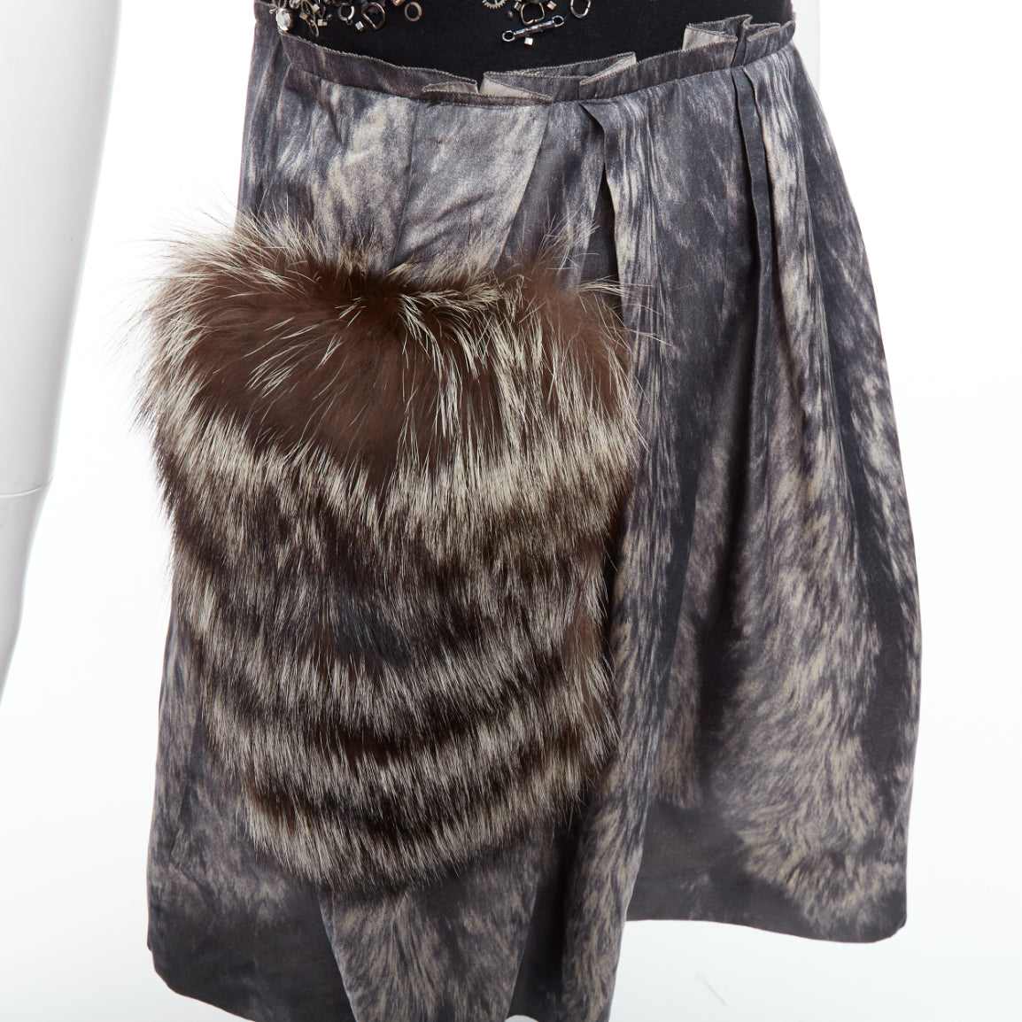 Prada Fur Bolts Dress - Detail 2