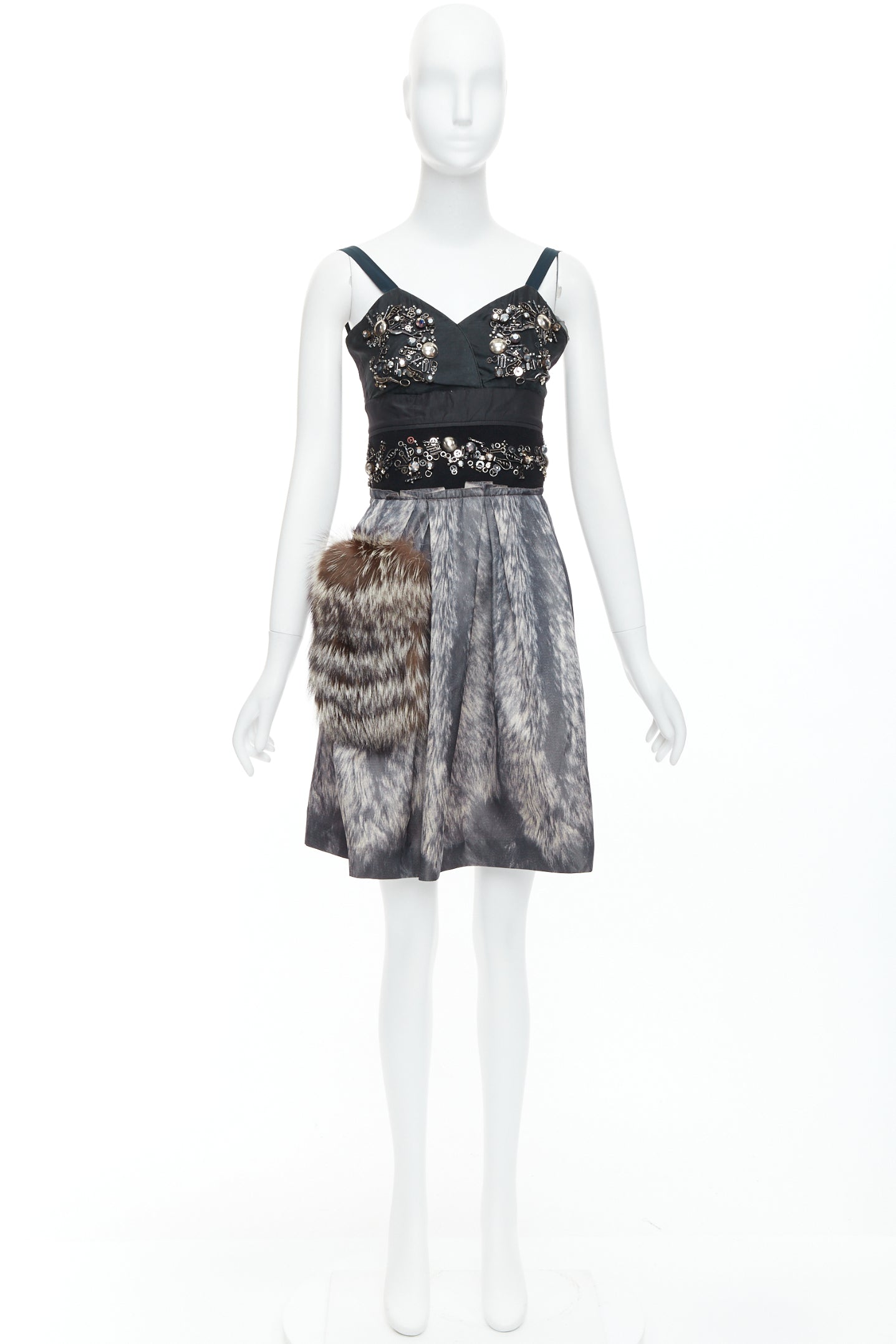 Prada Fur Bolts Dress - Image 11