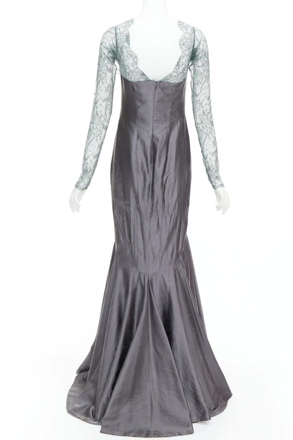 Guy Laroche Crossover Mermaid Gown Green Silk Fair - Box View