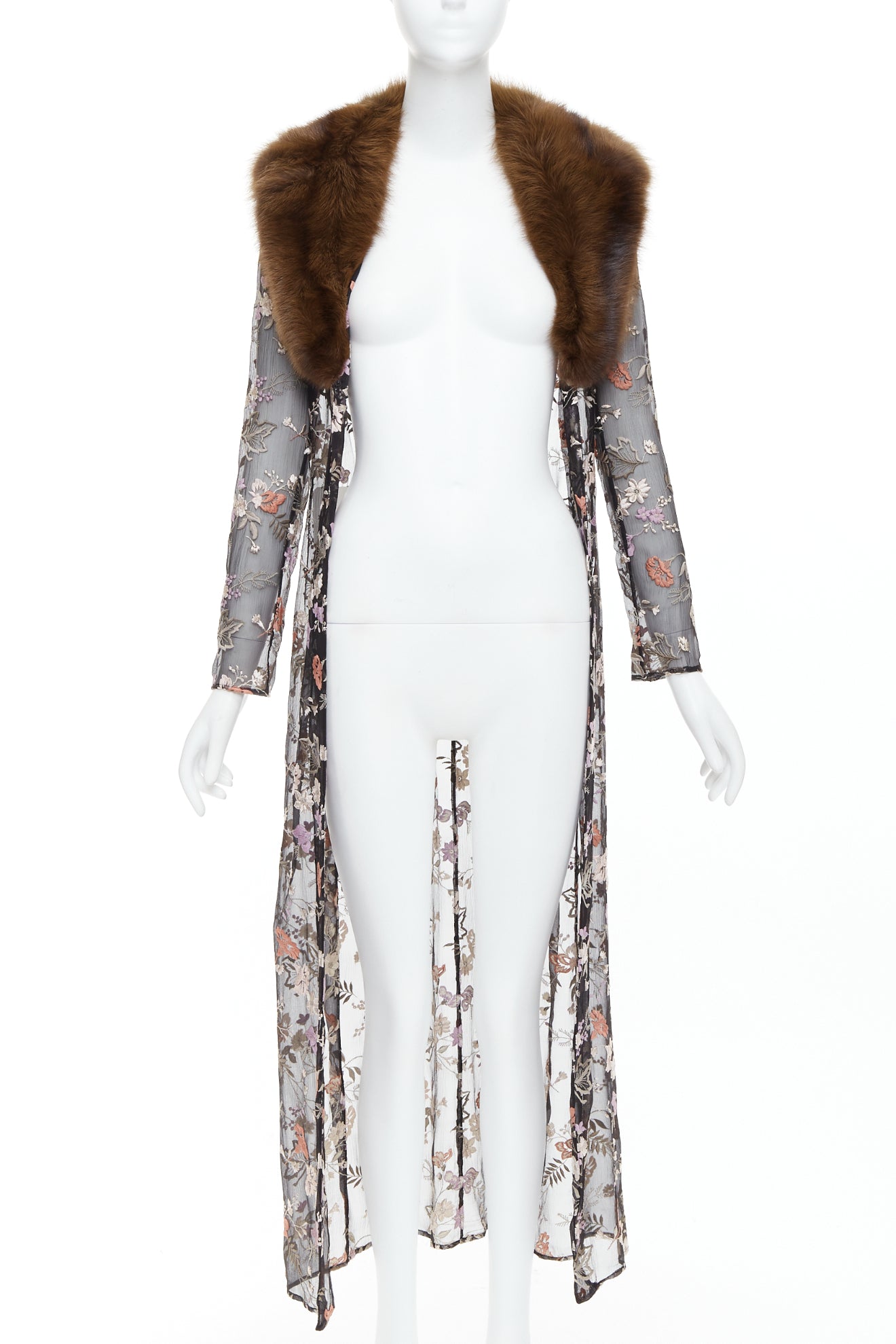 Dolce & Gabbana Black Floral Coat - Image 6