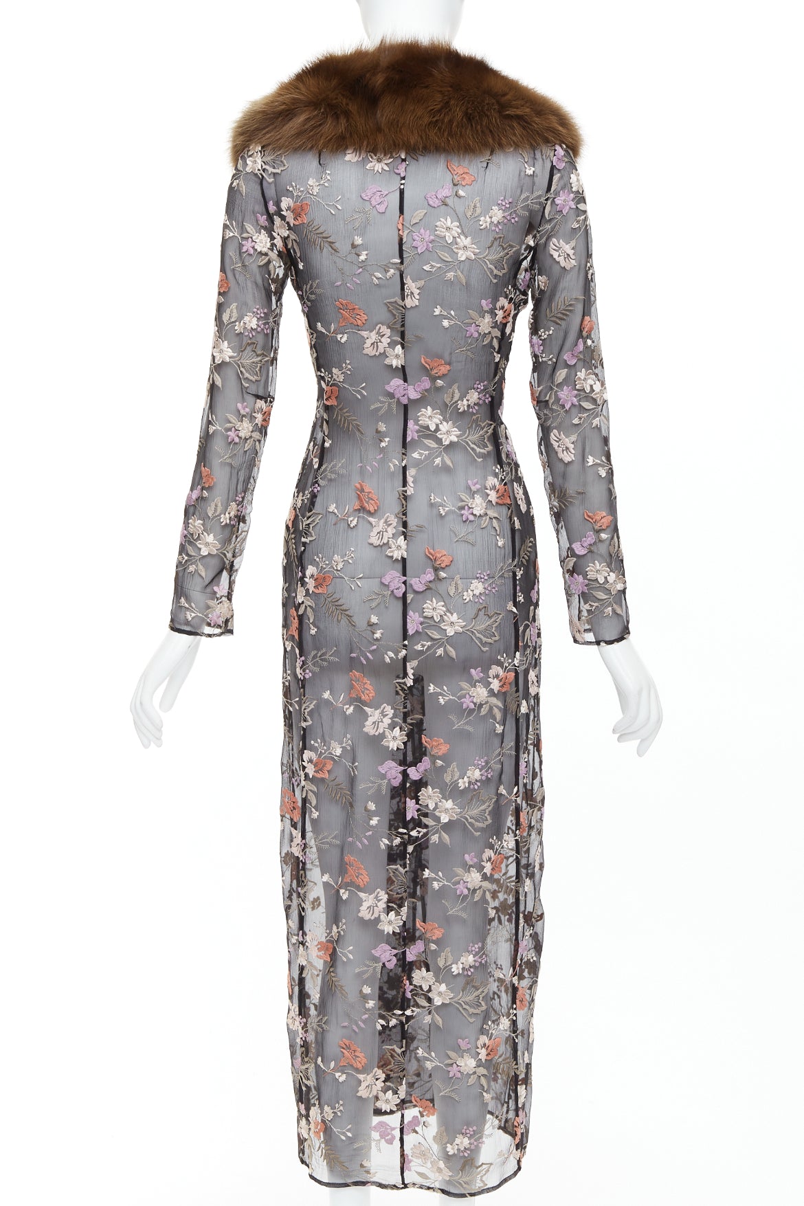 Dolce & Gabbana Black Floral Coat - Detail 1