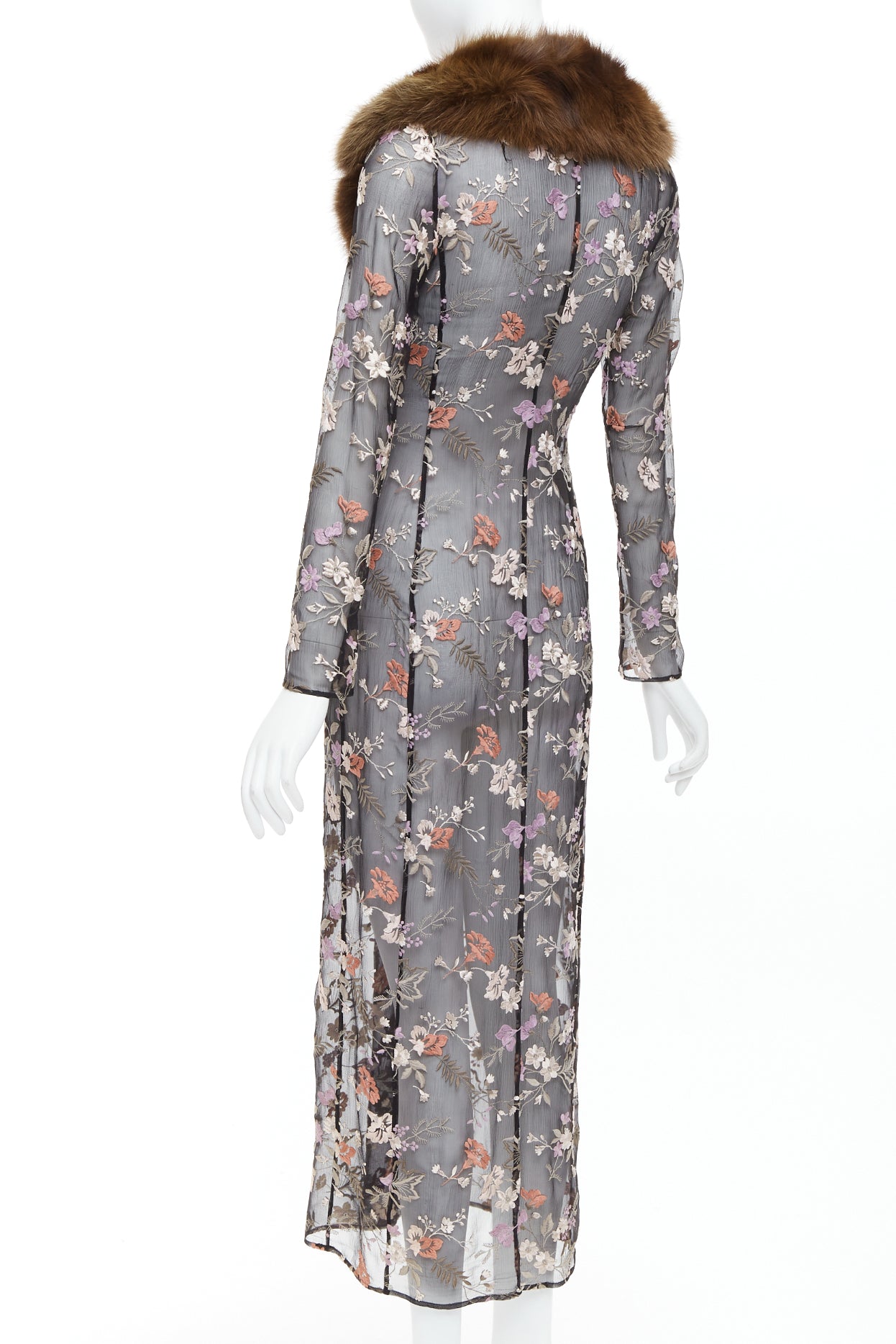 Dolce & Gabbana Black Floral Coat - Detail 2