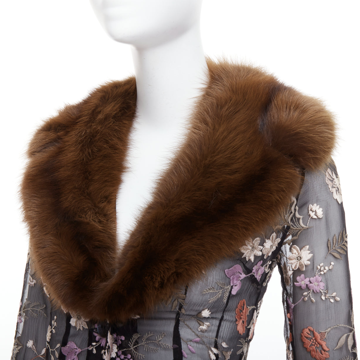 Dolce & Gabbana Black Floral Coat - Image 10