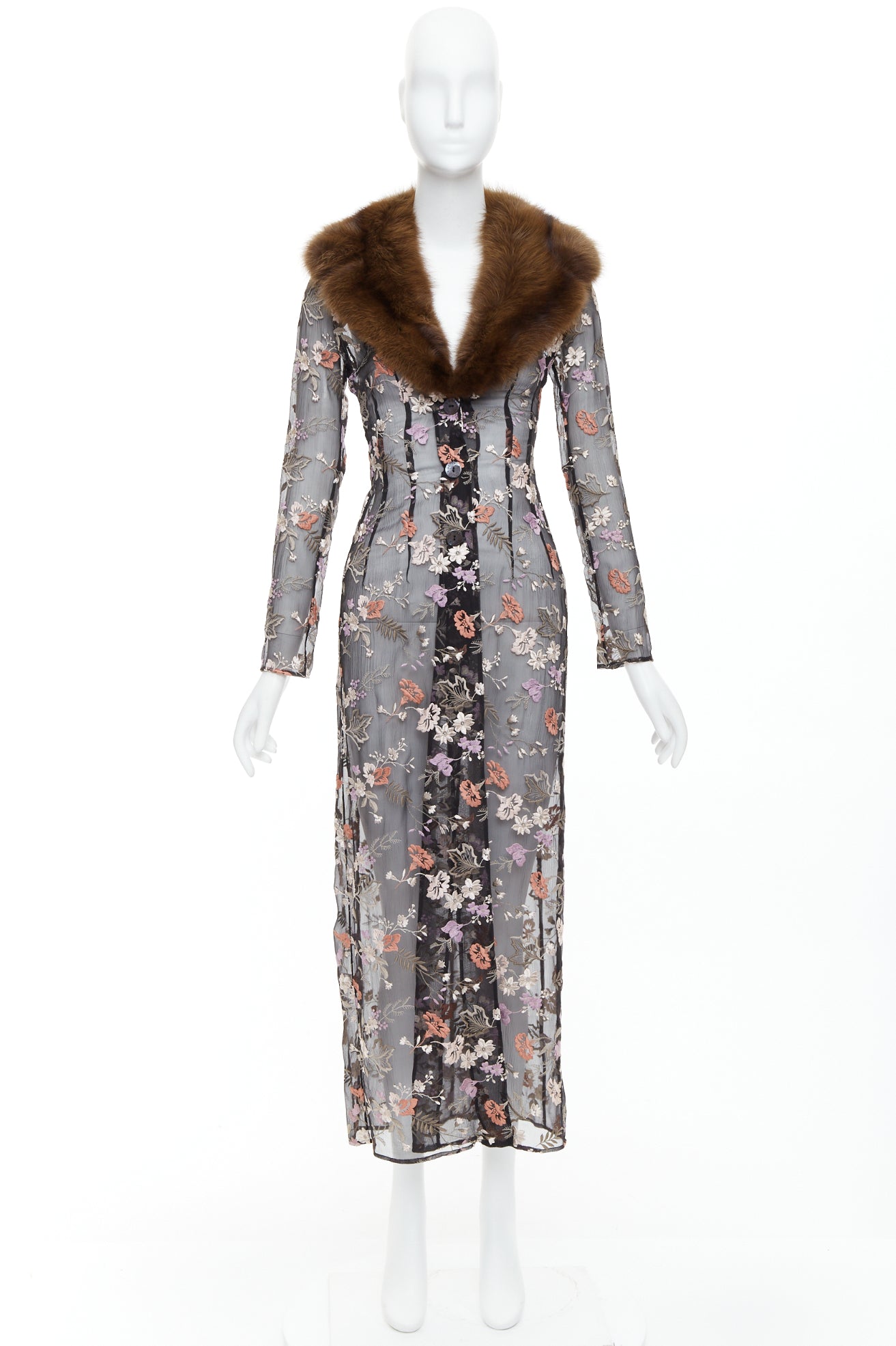 Dolce & Gabbana Black Floral Coat - Image 12