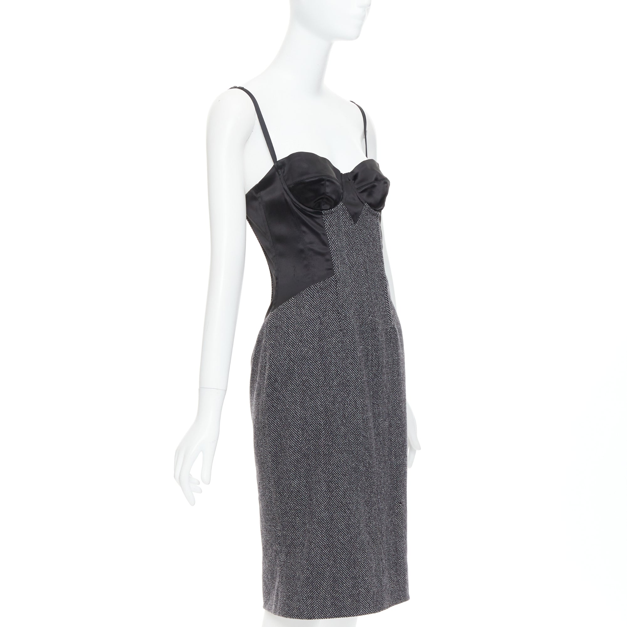 Dolce & Gabbana Herringbone Tweed Dress - Image 6