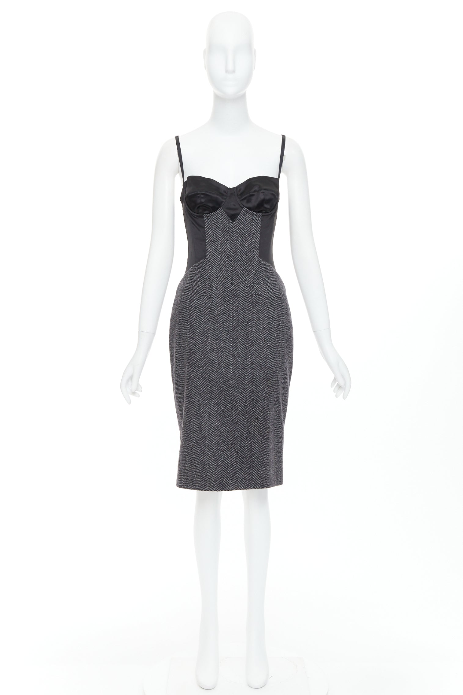 Dolce & Gabbana Herringbone Tweed Dress - Image 11