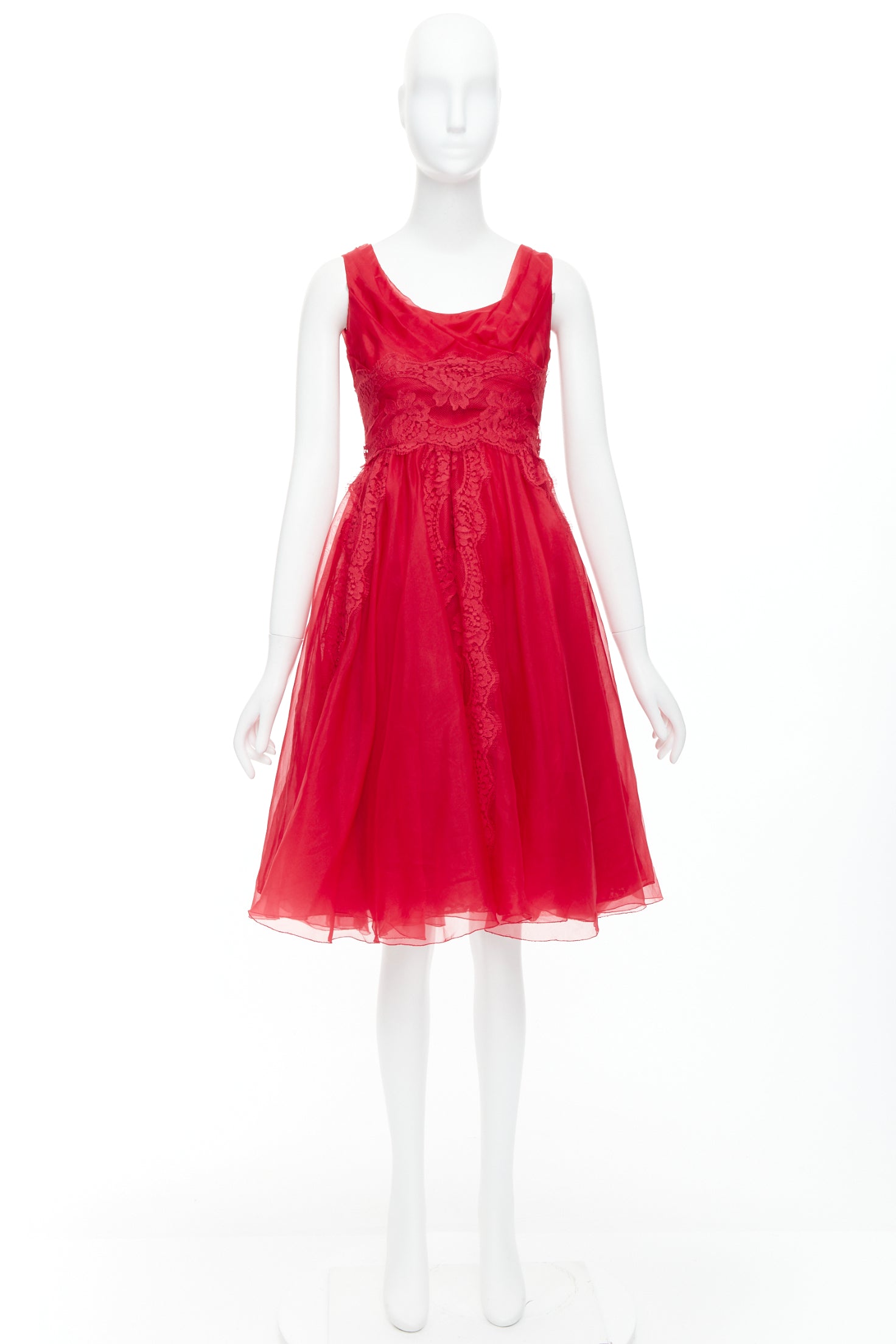 Dolce & Gabbana Lace Tulle Dress - Image 11