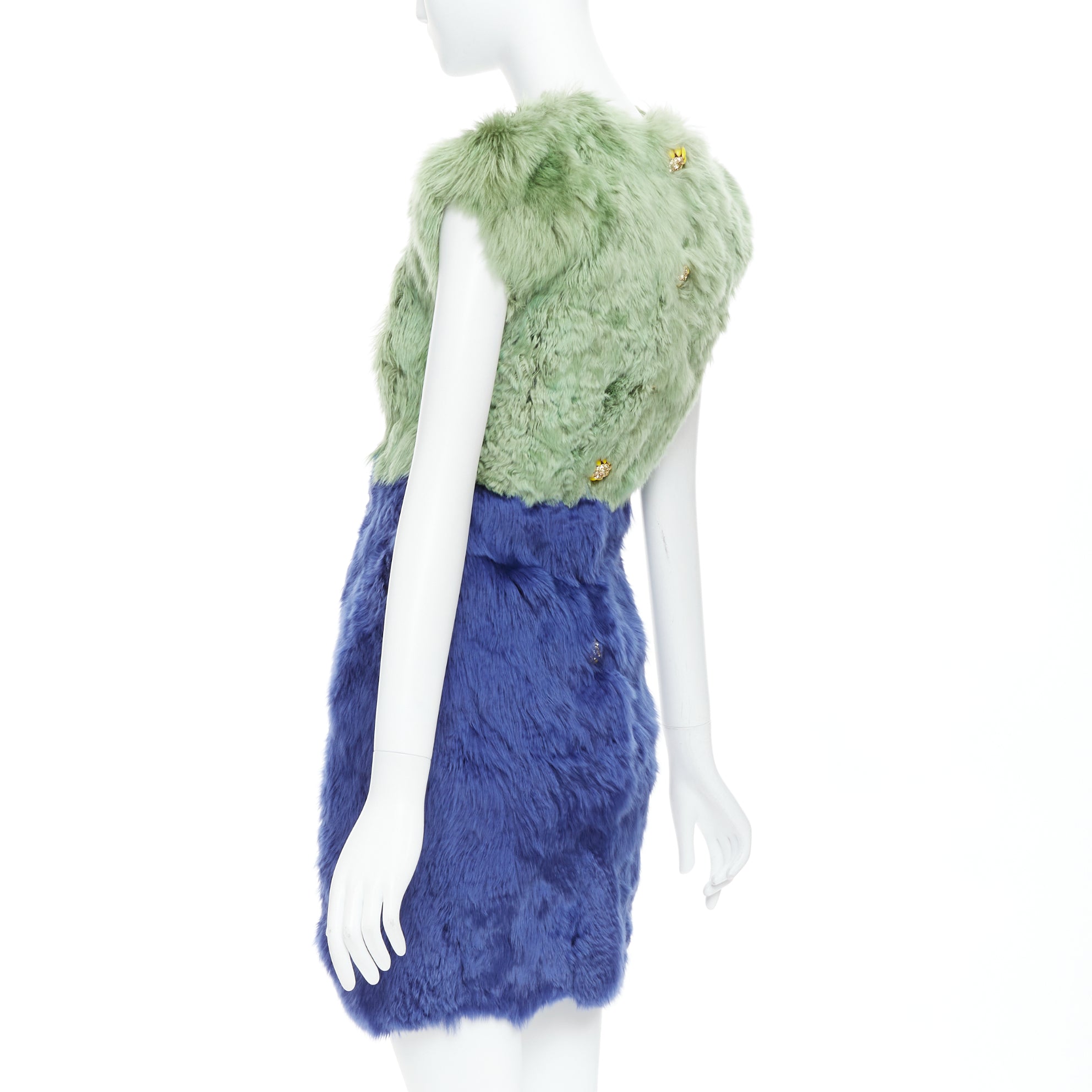 Dolce & Gabbana Fur Crystal Dress - Detail 1