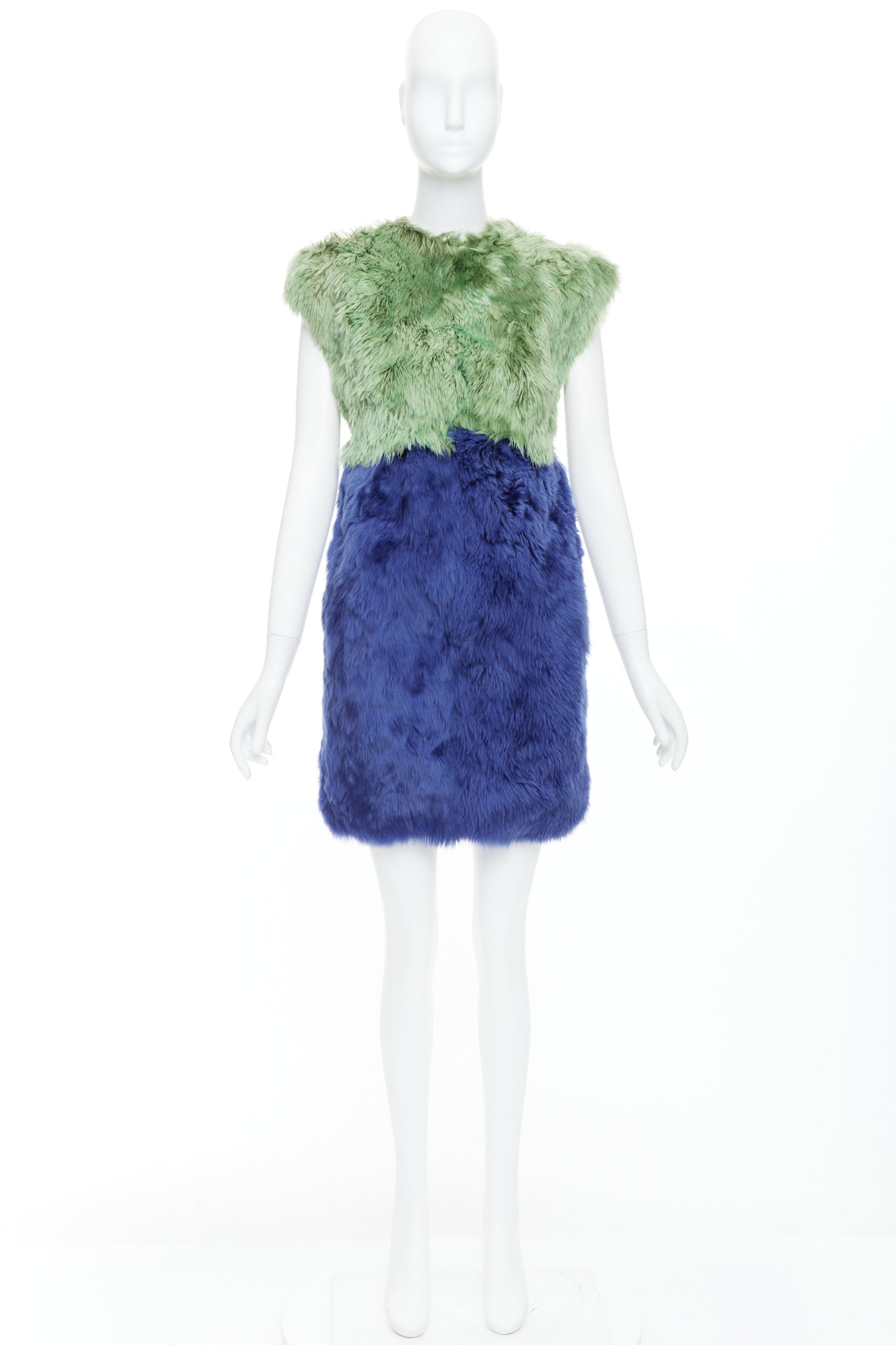 Dolce & Gabbana Fur Crystal Dress - Image 11