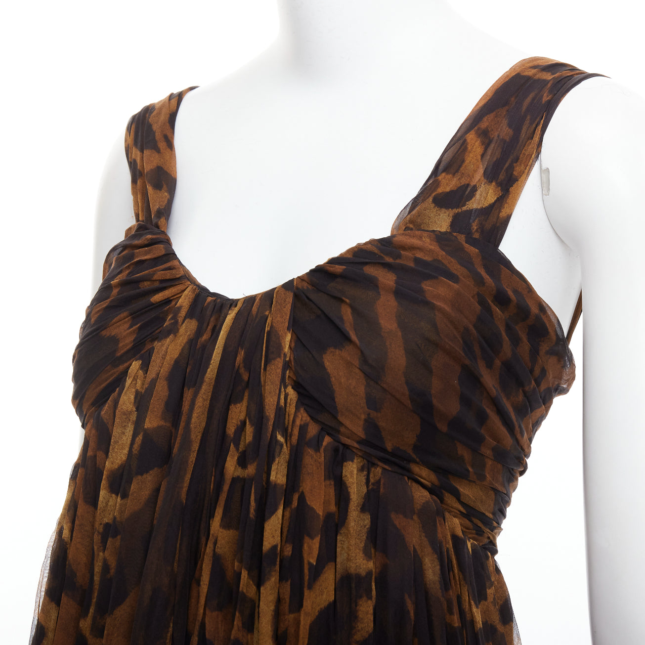 Alexander Mcqueen Leopard Corset Gown - Back view