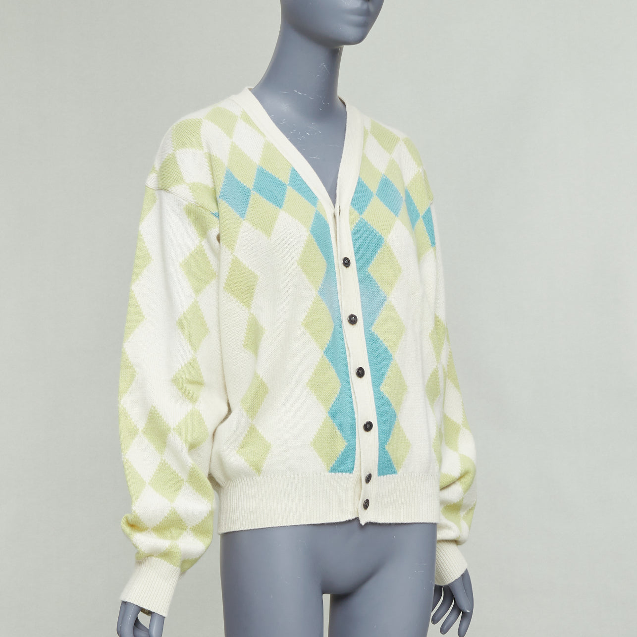 Gianni Versace Argyle Wool Cardigan - 4