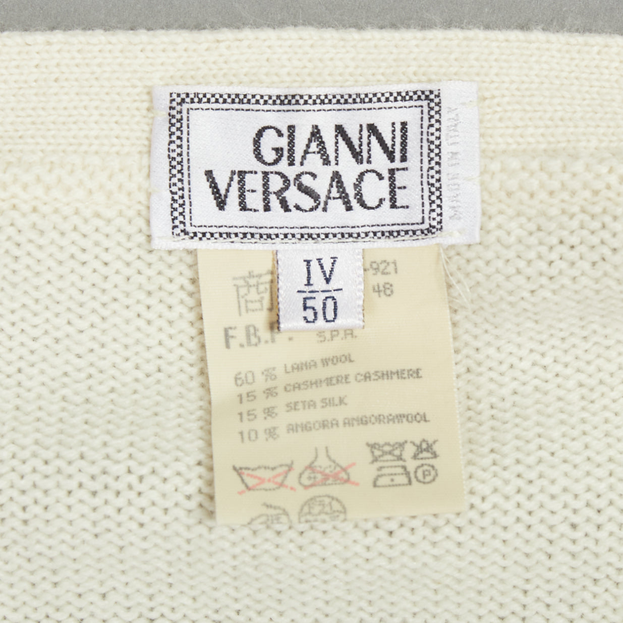 Gianni Versace Argyle Wool Cardigan - Image 11