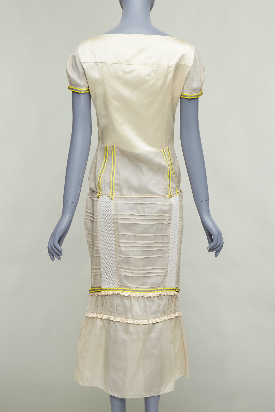 Miu Miu Patchwork Neon Dress - Side view