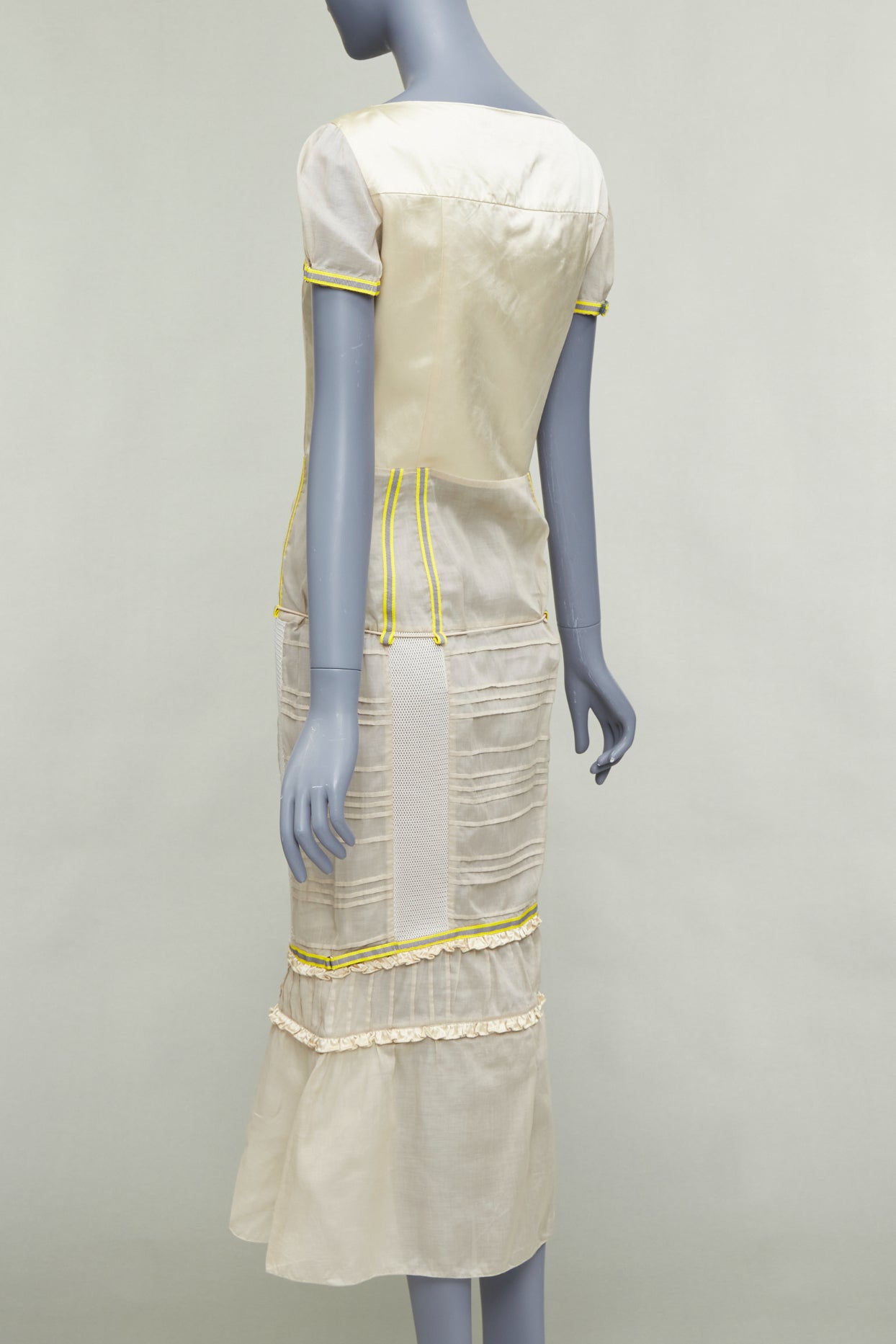 Miu Miu Patchwork Neon Dress - Detail 1