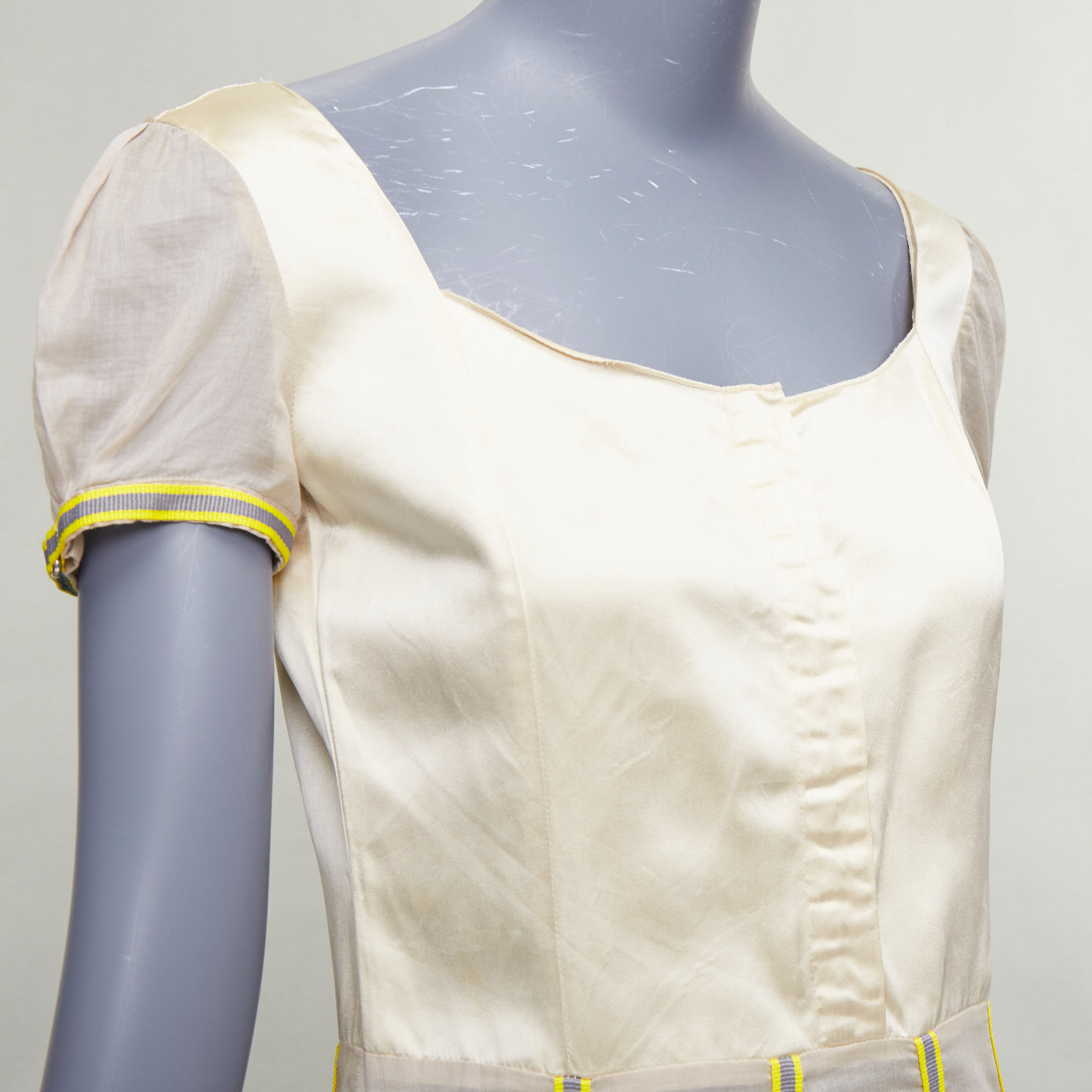 Miu Miu Patchwork Neon Dress - Detail 2