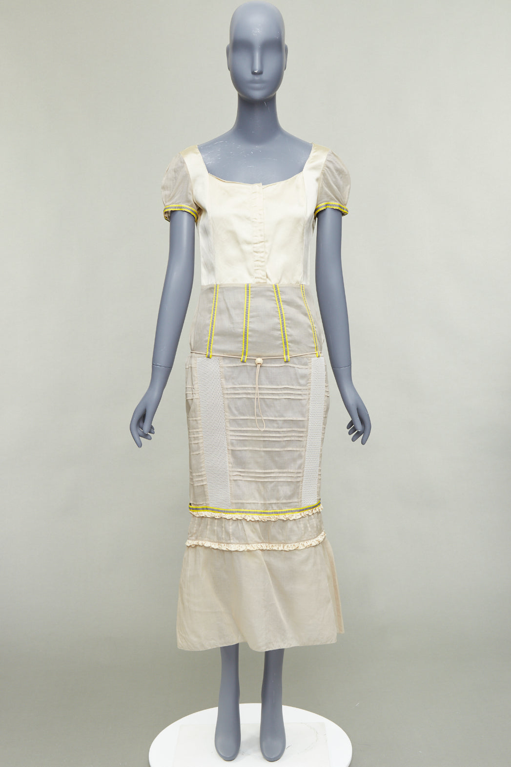 Miu Miu Patchwork Neon Dress - Image 11