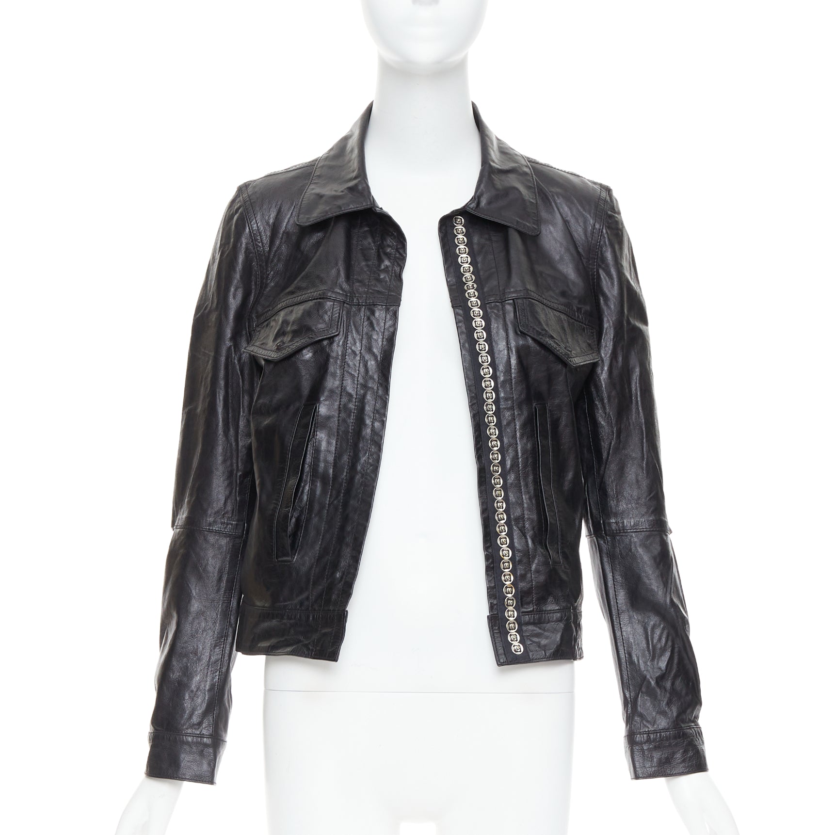 Ann Demeulemeester Leather Snap Jacket