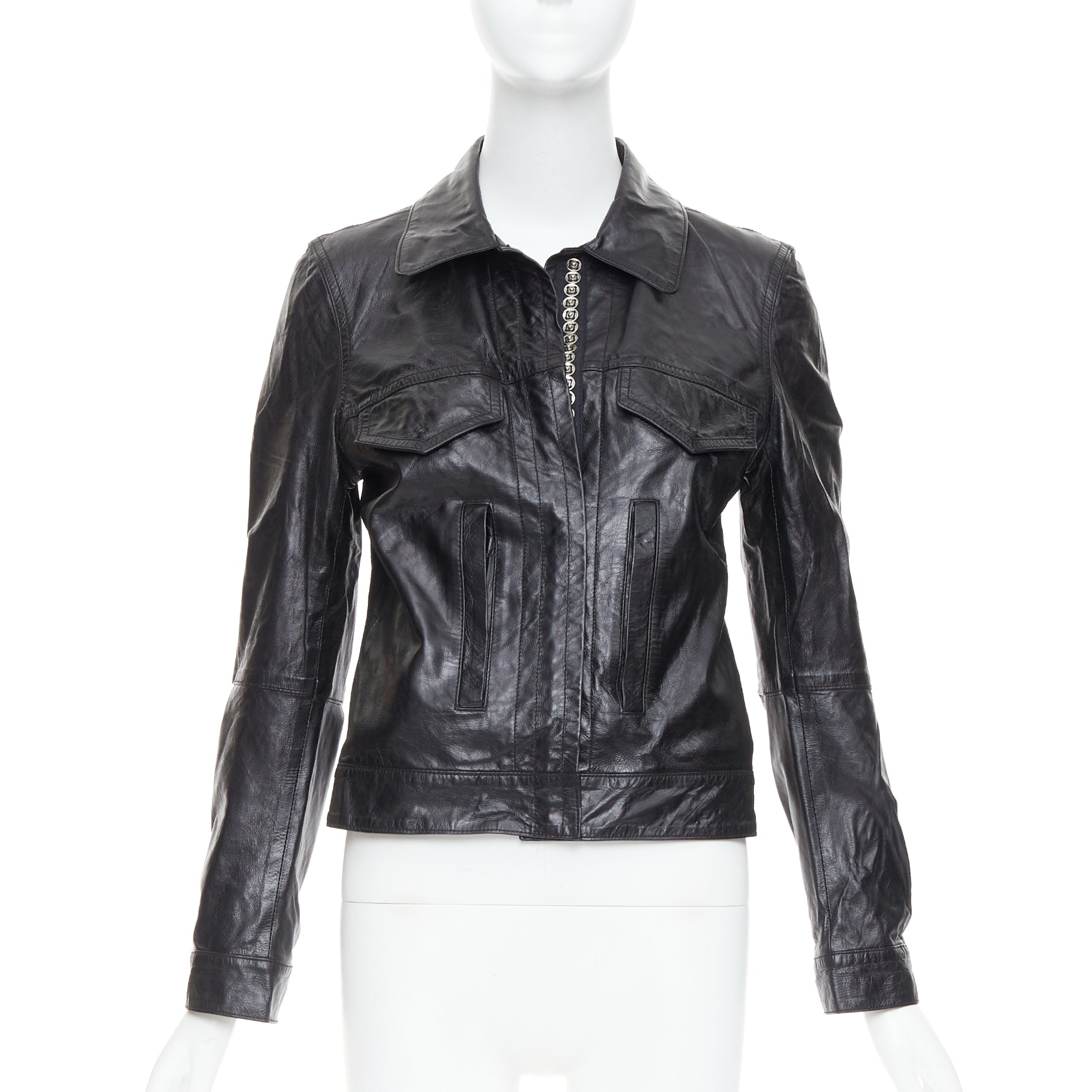 Ann Demeulemeester Leather Snap Jacket - Image 6
