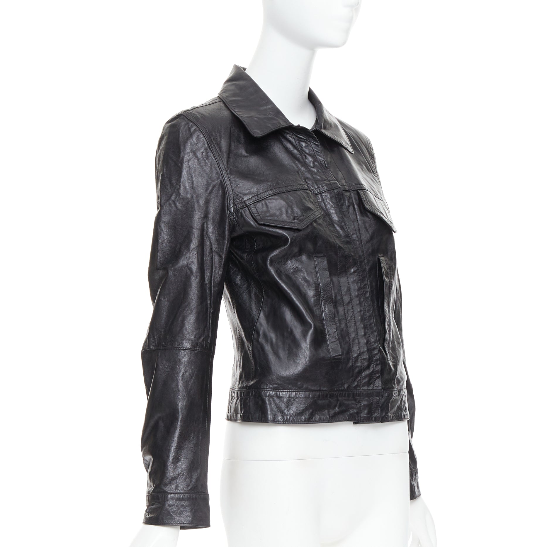 Ann Demeulemeester Leather Snap Jacket - 4
