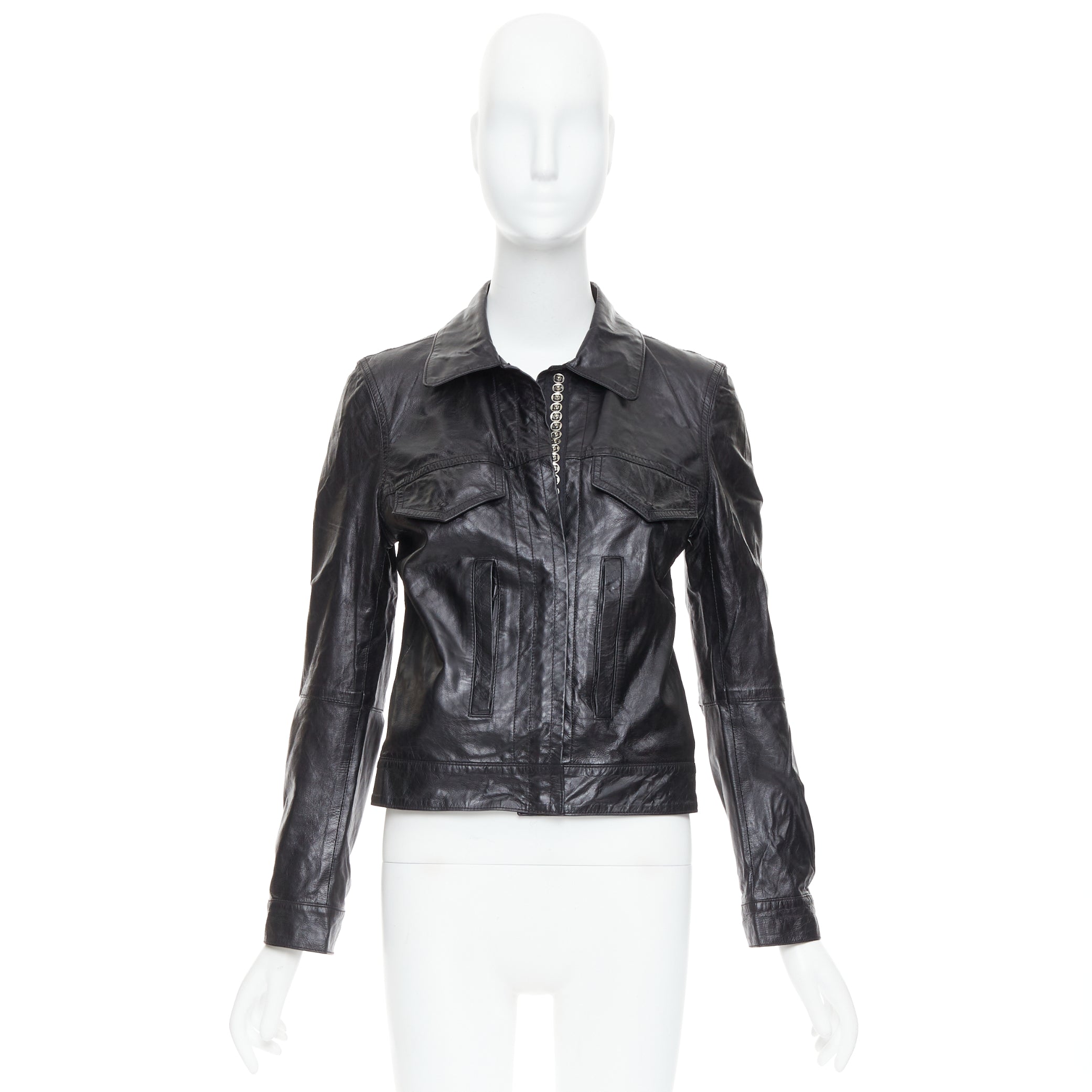 Ann Demeulemeester Leather Snap Jacket - Image 12