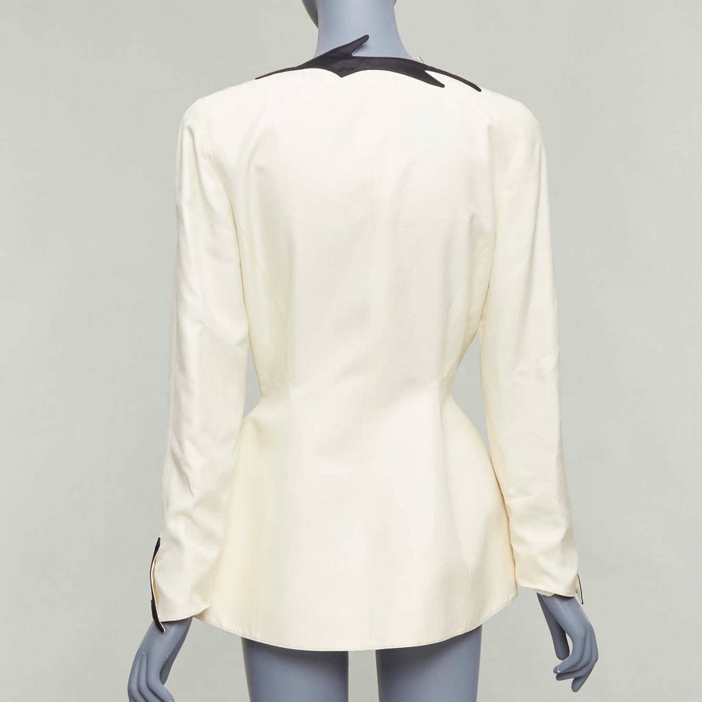 Thierry Mugler Cotton Peplum Blazer - Side view