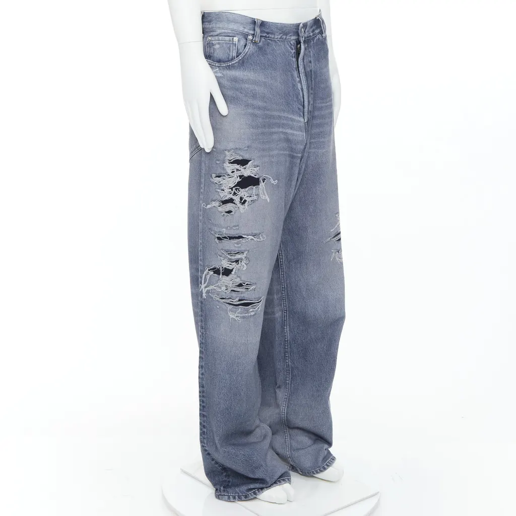 Balenciaga Trompe Sweatpants Blue Cotton Never worn, with tag - Inside View