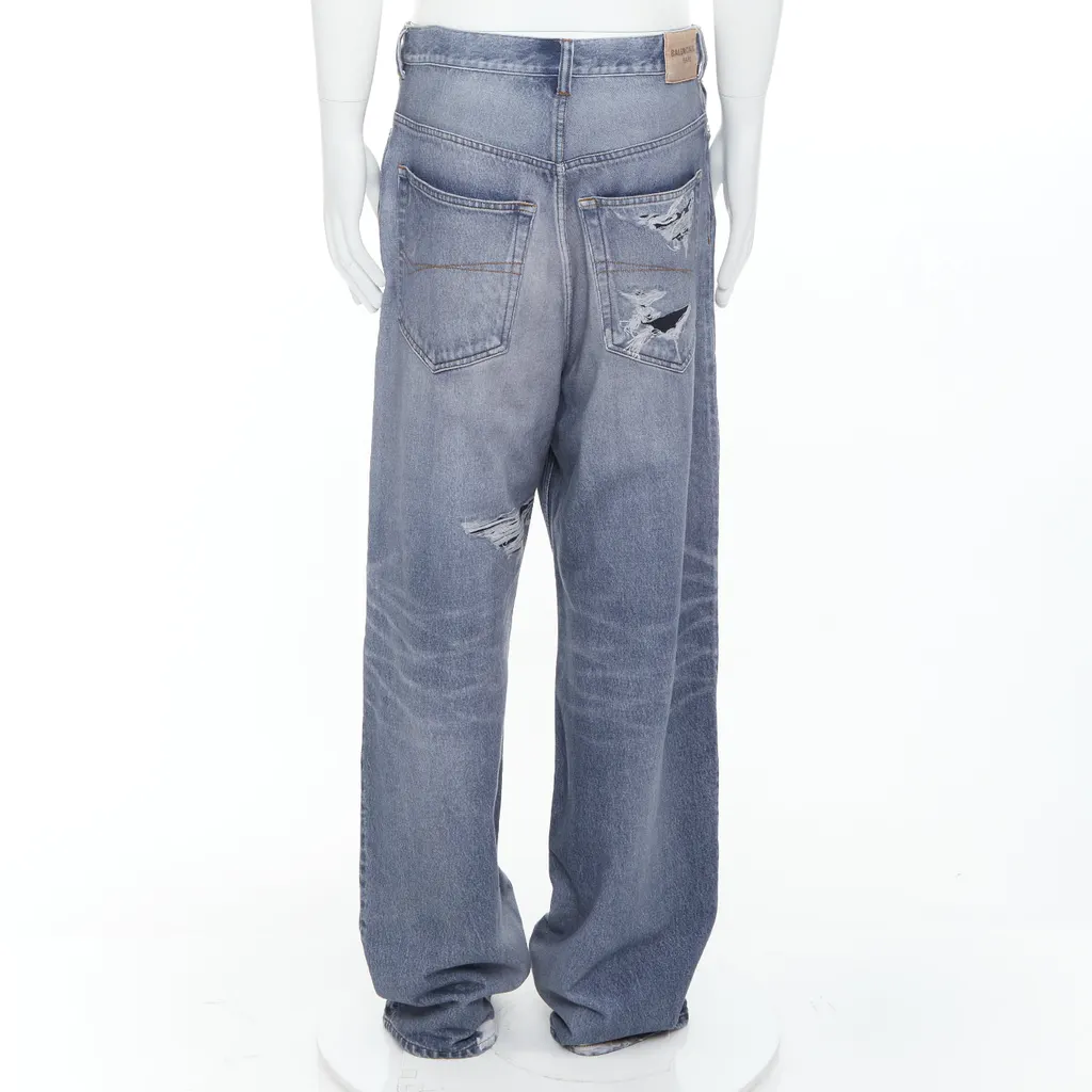 Balenciaga Trompe Sweatpants Blue Cotton Never worn, with tag - Box View