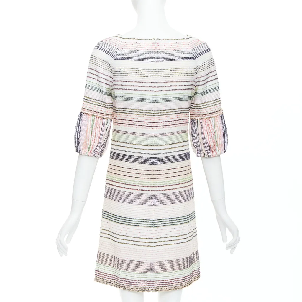 Chanel Tweed Chain Dress White Cotton Good - Box View