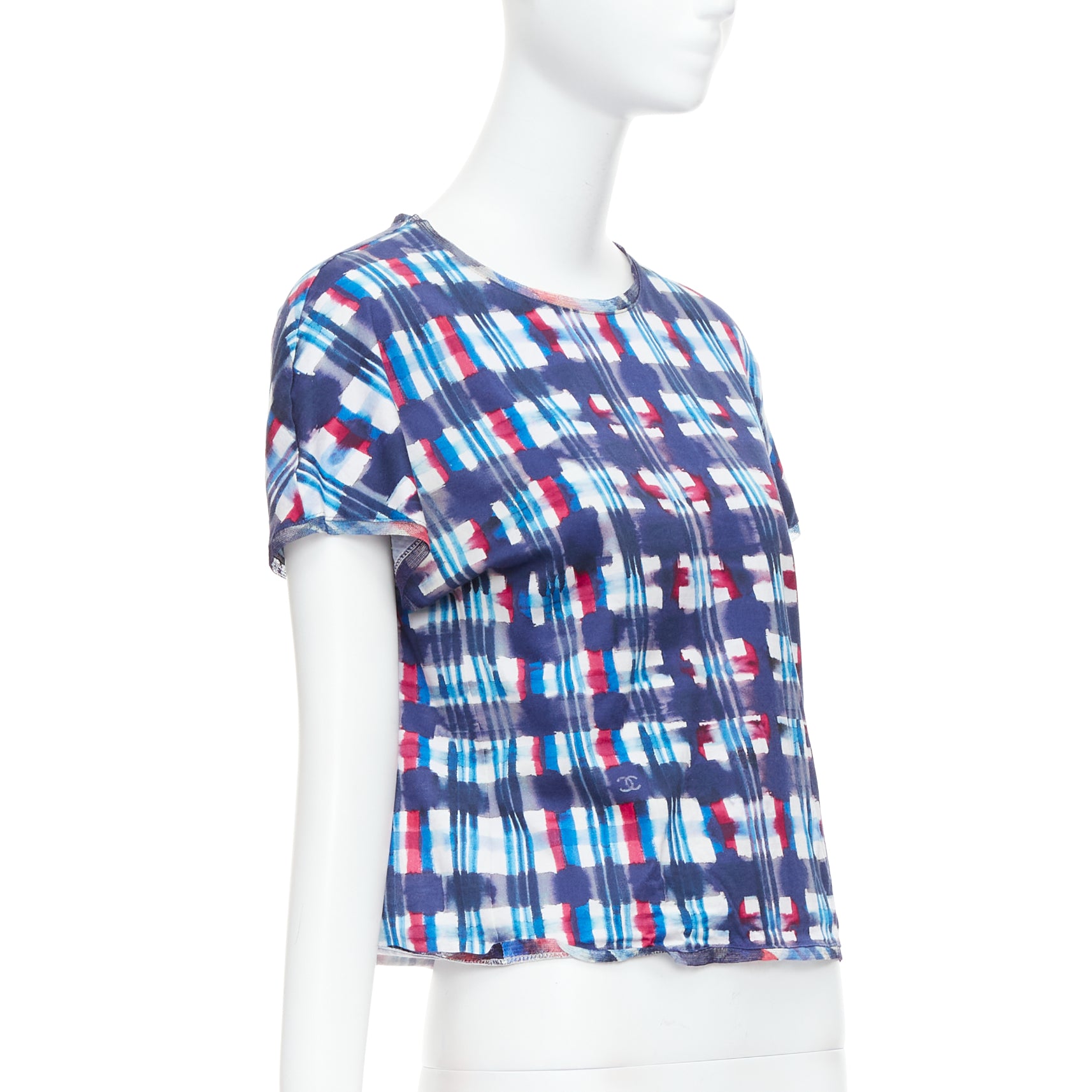 Chanel Check Silk Crop Top - Image 6