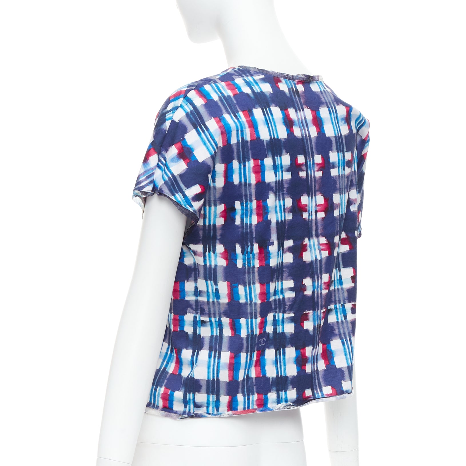 Chanel Check Silk Crop Top - Detail 1