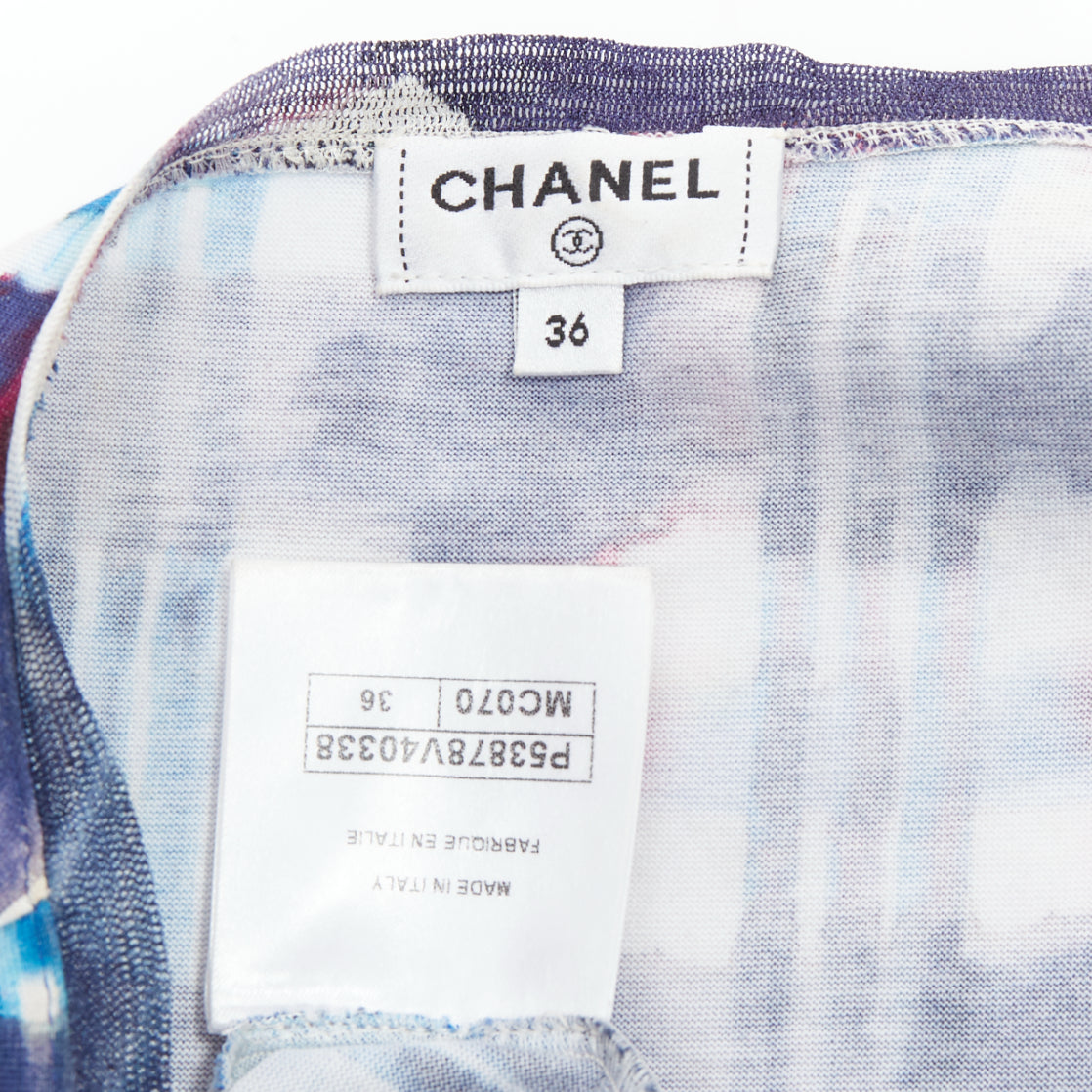 Chanel Check Silk Crop Top - Image 10