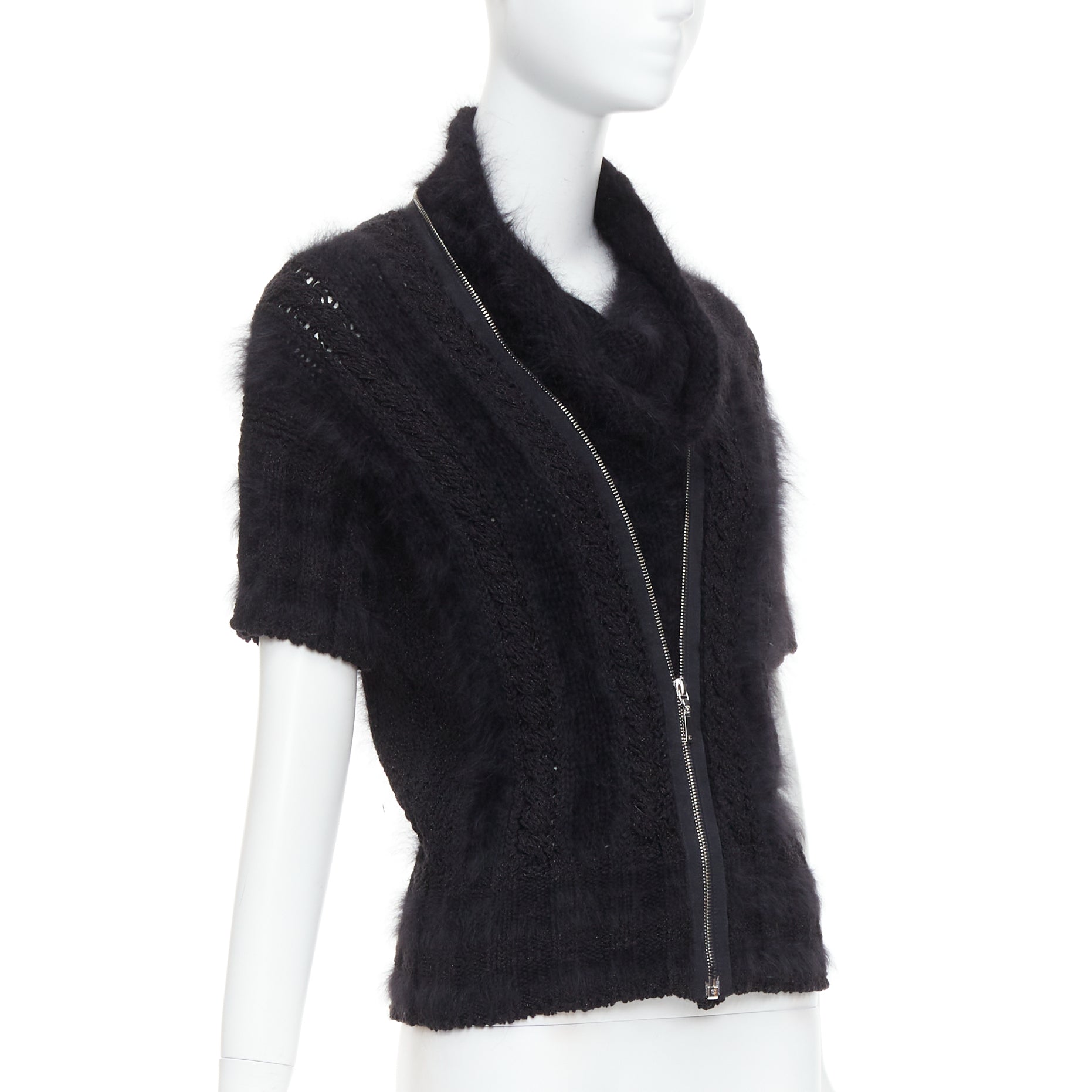 Chanel Fluffy Zip Sweater - Image 6
