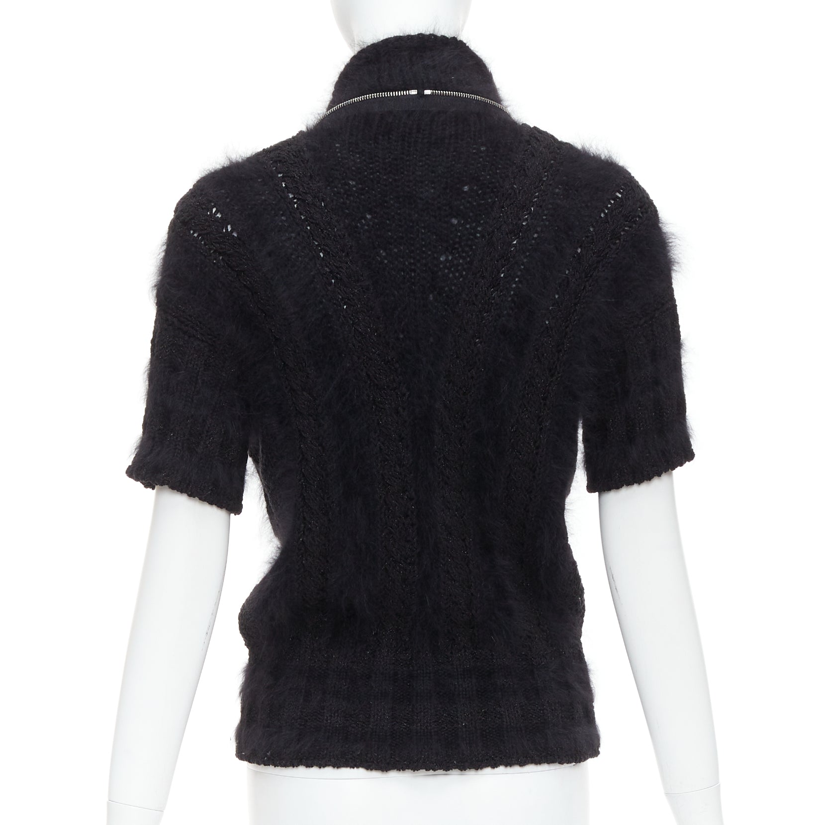 Chanel Fluffy Zip Sweater - Side view