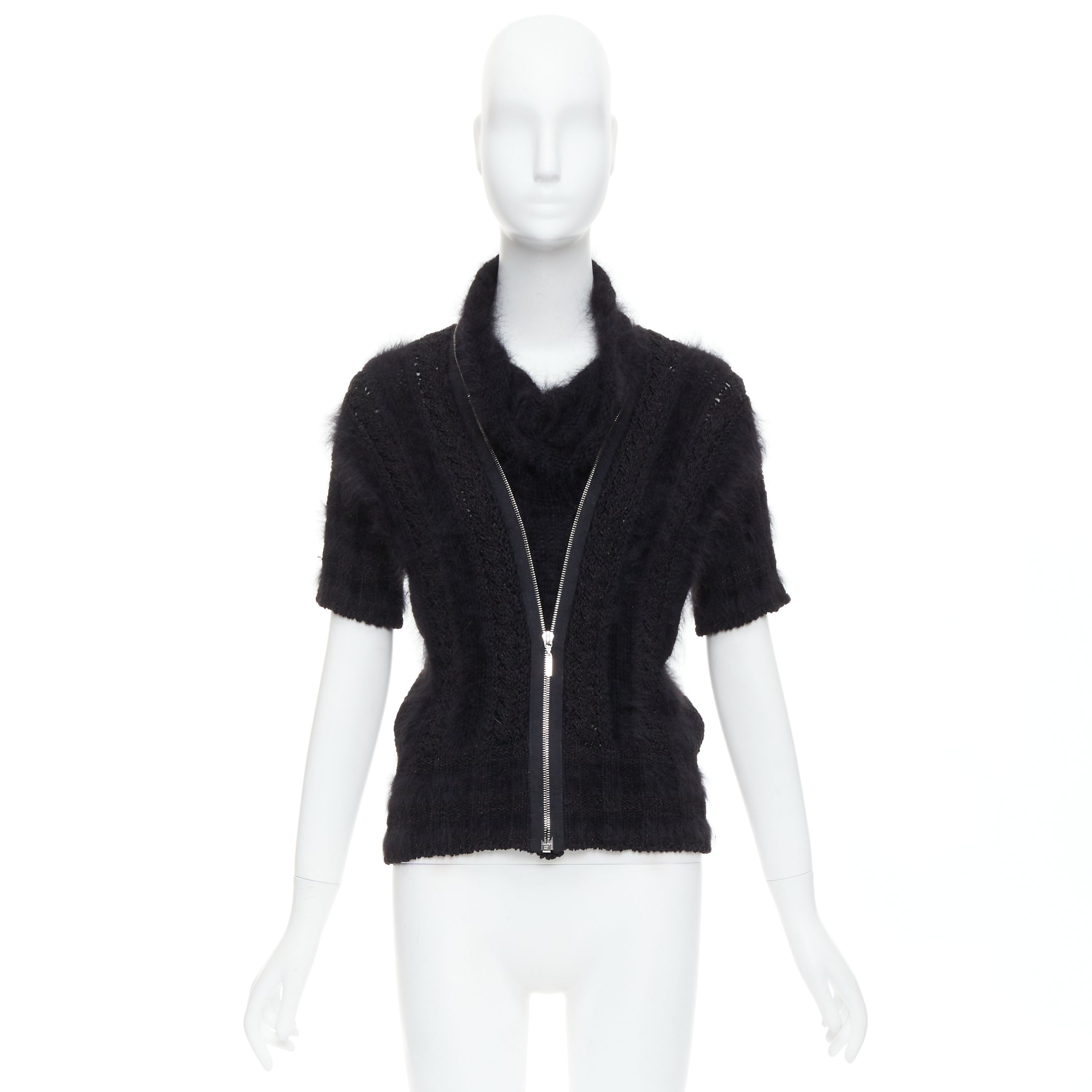 Chanel Fluffy Zip Sweater - Image 11