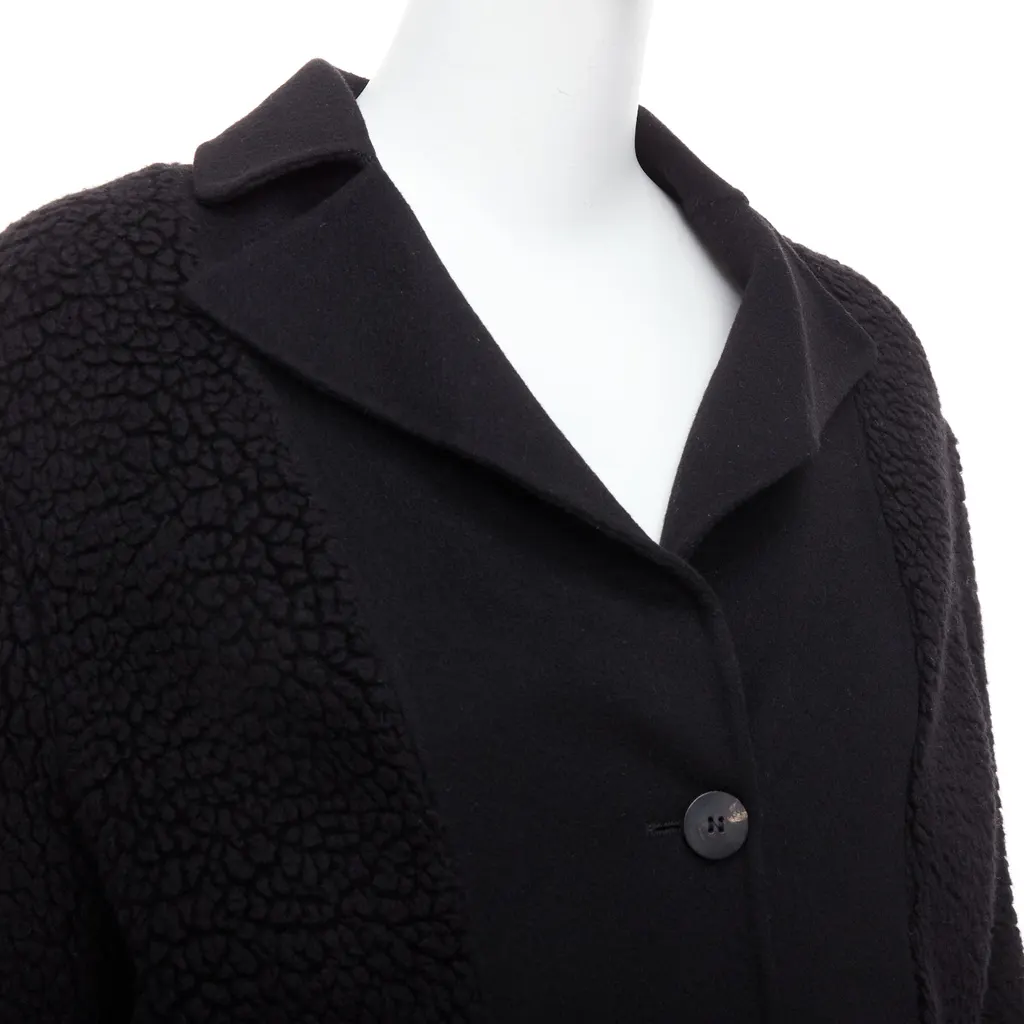 Dior Black Teddy Coat Black Cashmere Never worn - Back View