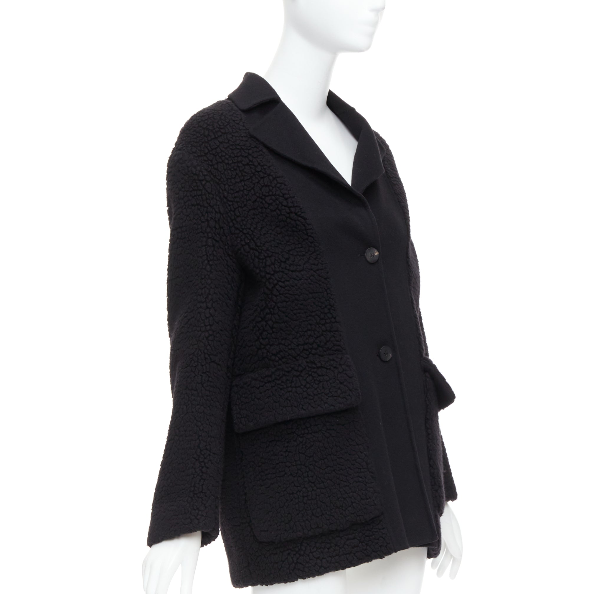 Dior Black Teddy Coat - 4