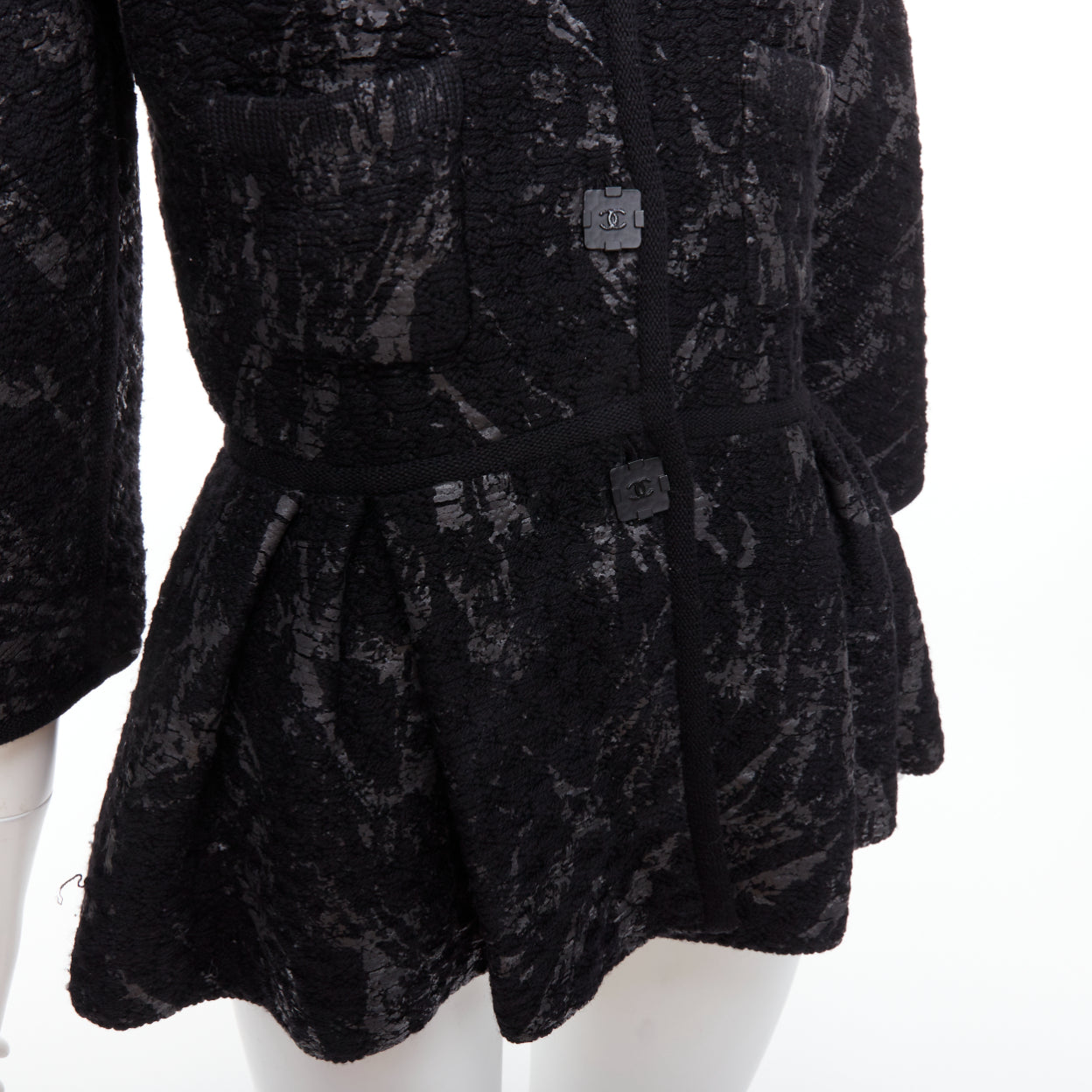 Chanel Grey Tweed Coat - Image 10