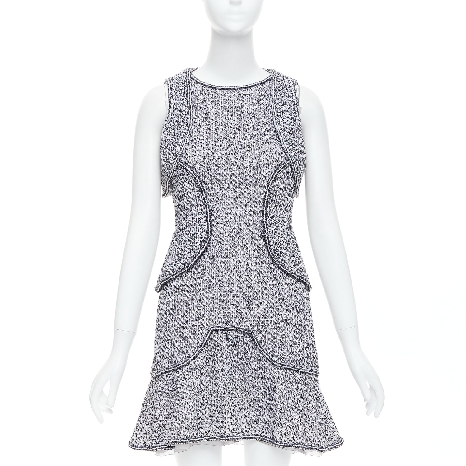 Chanel Tweed Ruffle Dress