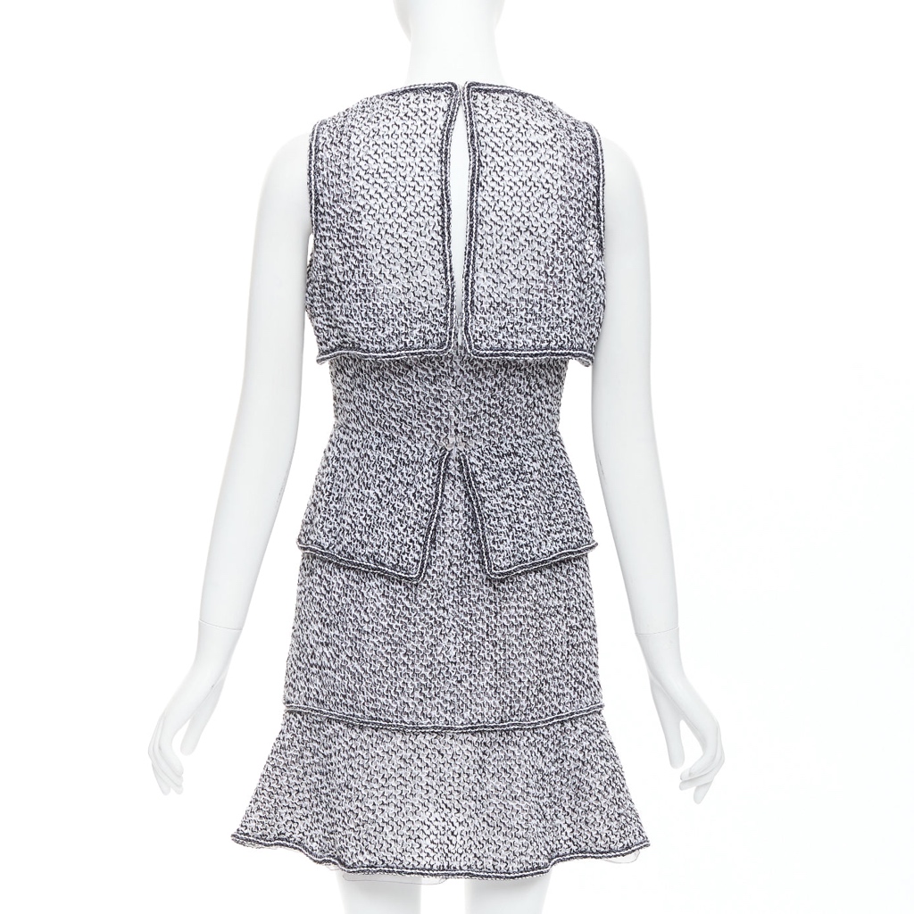 Chanel Tweed Ruffle Dress - Side view